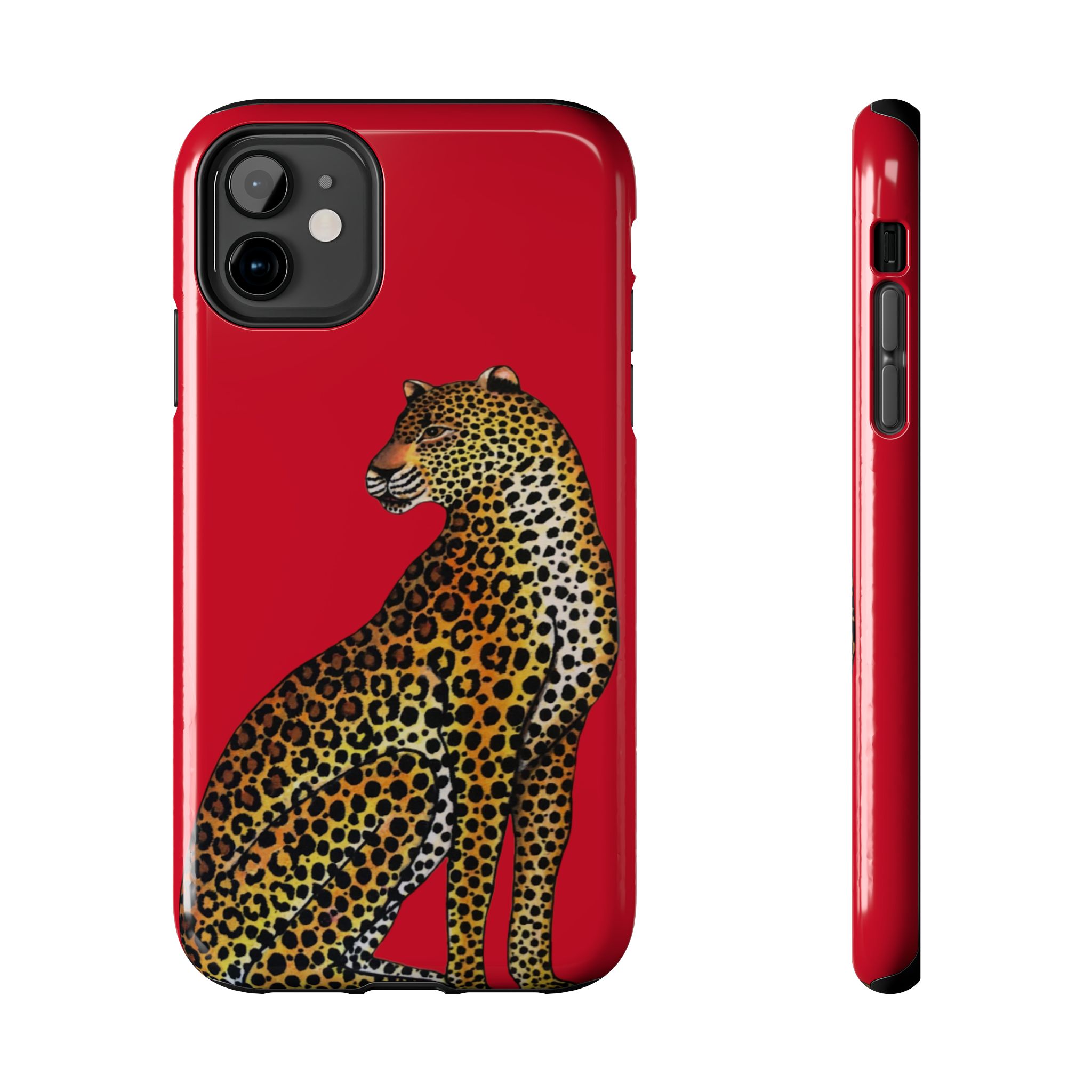 Leopard Phone Case - Red