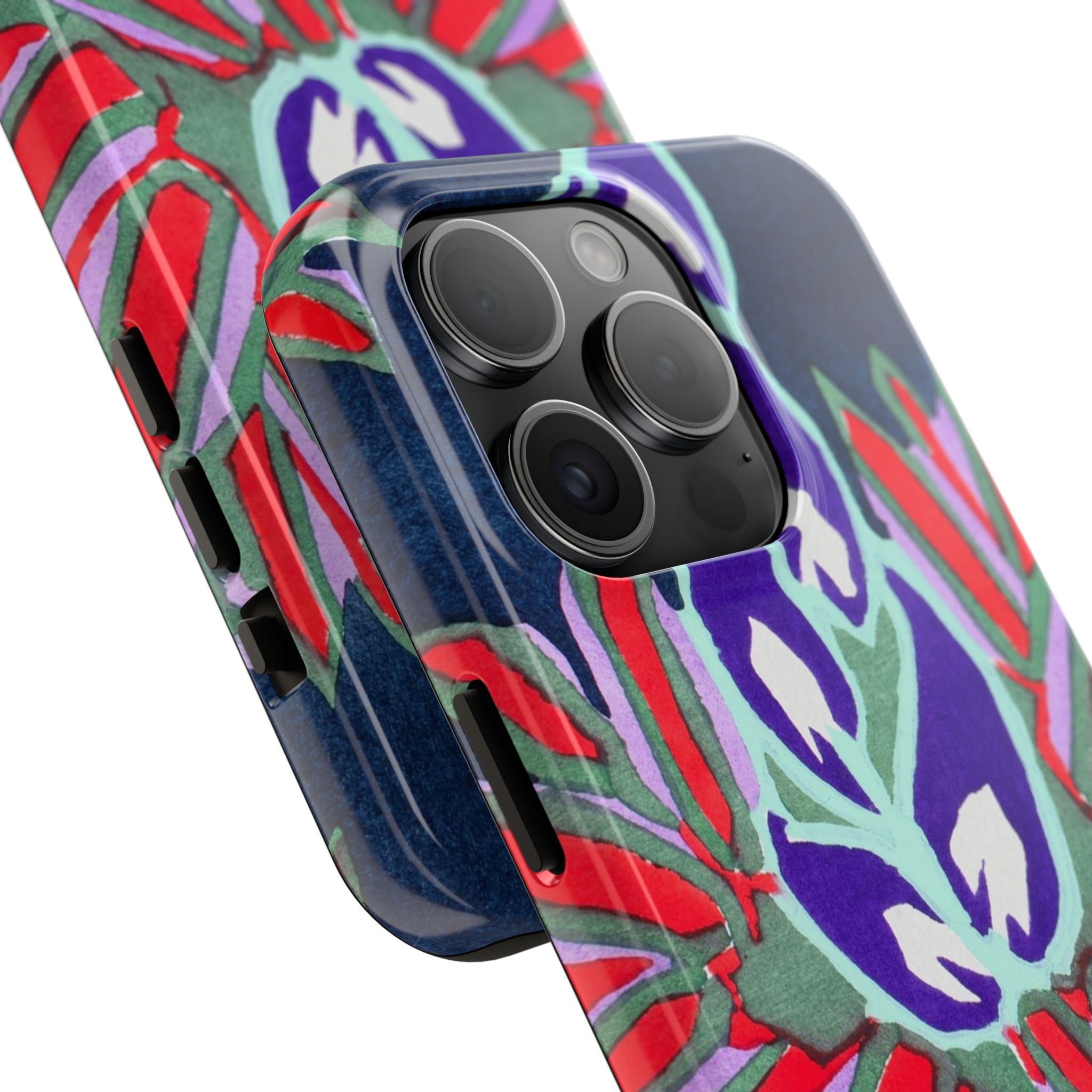 Red & Pink Abstract Phone Case - Image 58