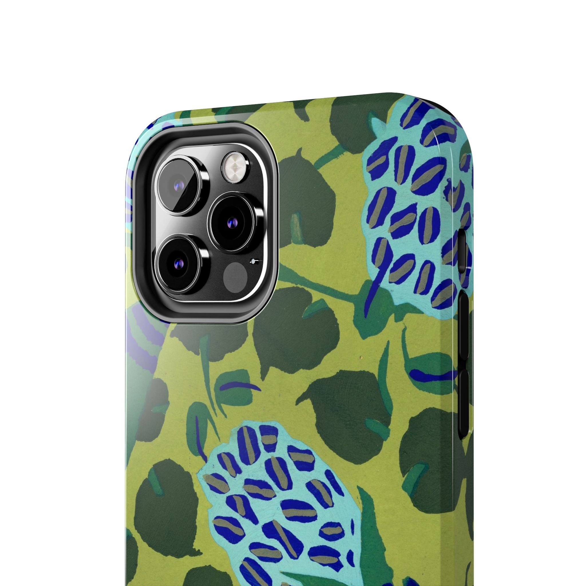 Blue & Green Floral Abstract Phone Case - Image 24