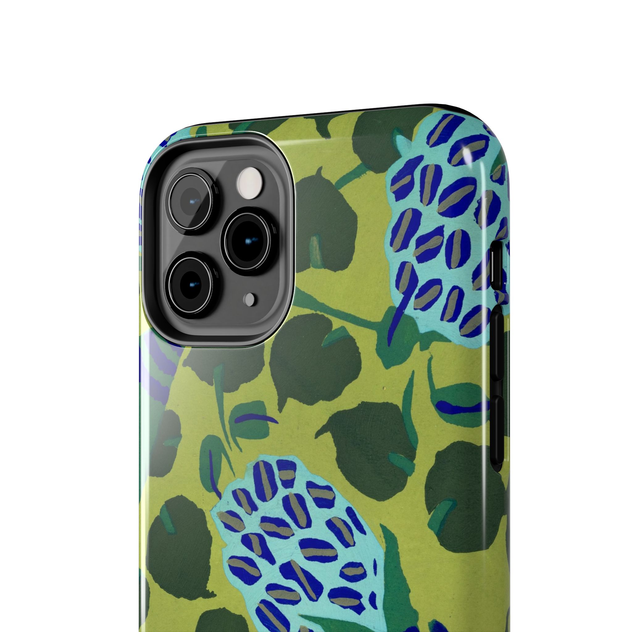 Blue & Green Floral Abstract Phone Case - Image 8