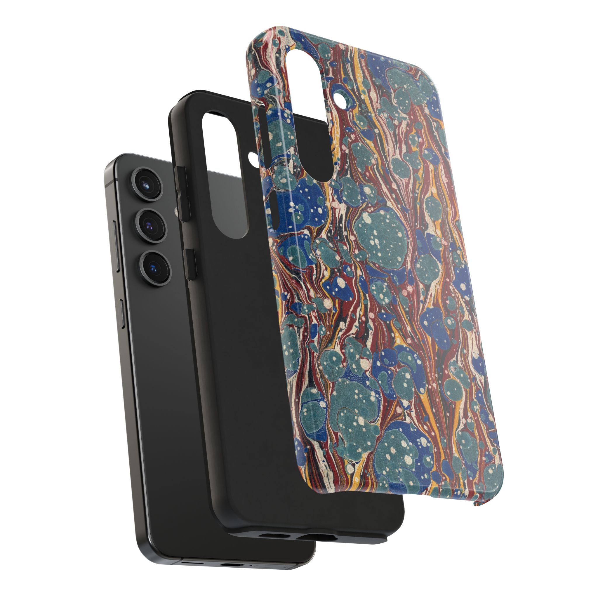 Marbled Phone Case - Dusty Blue & Rust - Image 84