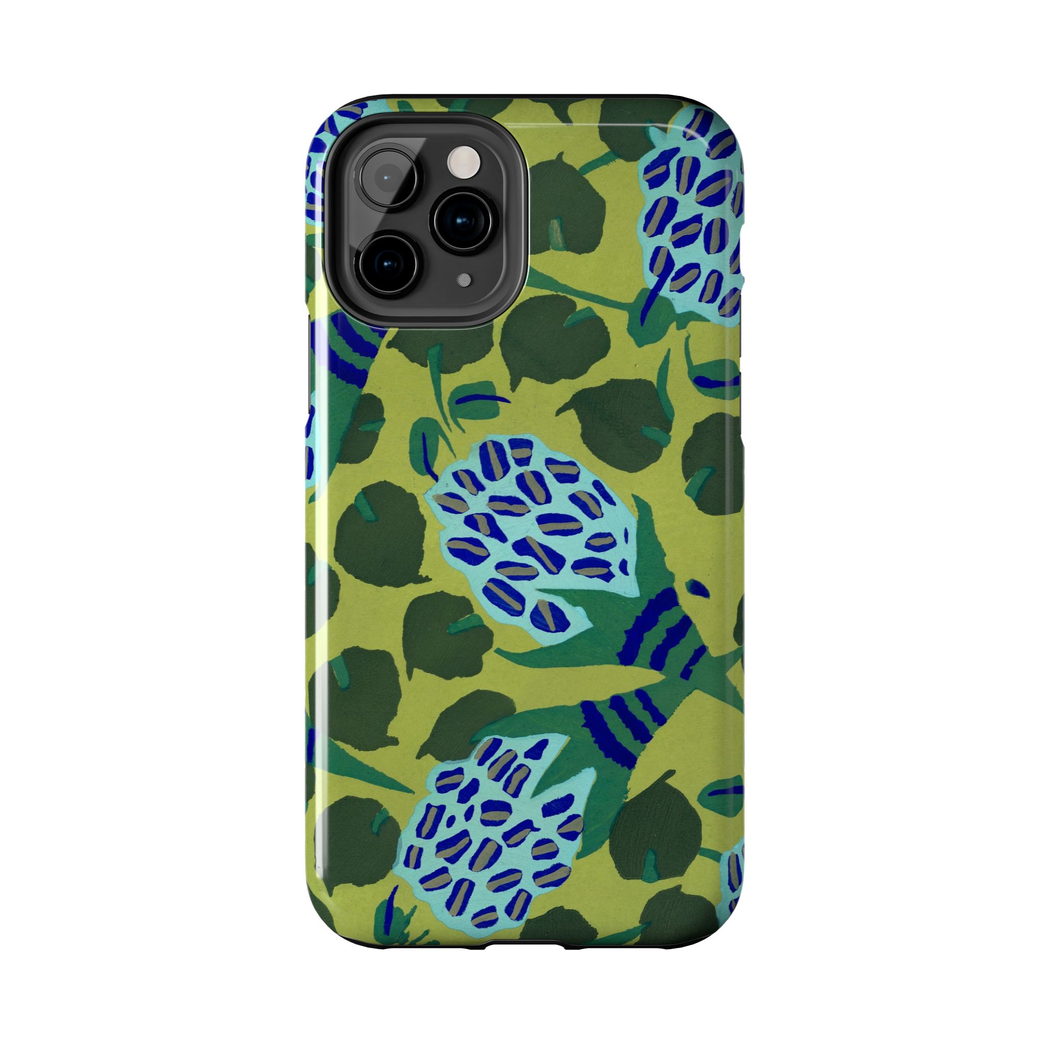Blue & Green Floral Abstract Phone Case - Image 6