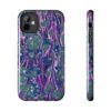 Marbled Phone Case - Navy, Magenta & Moss Green