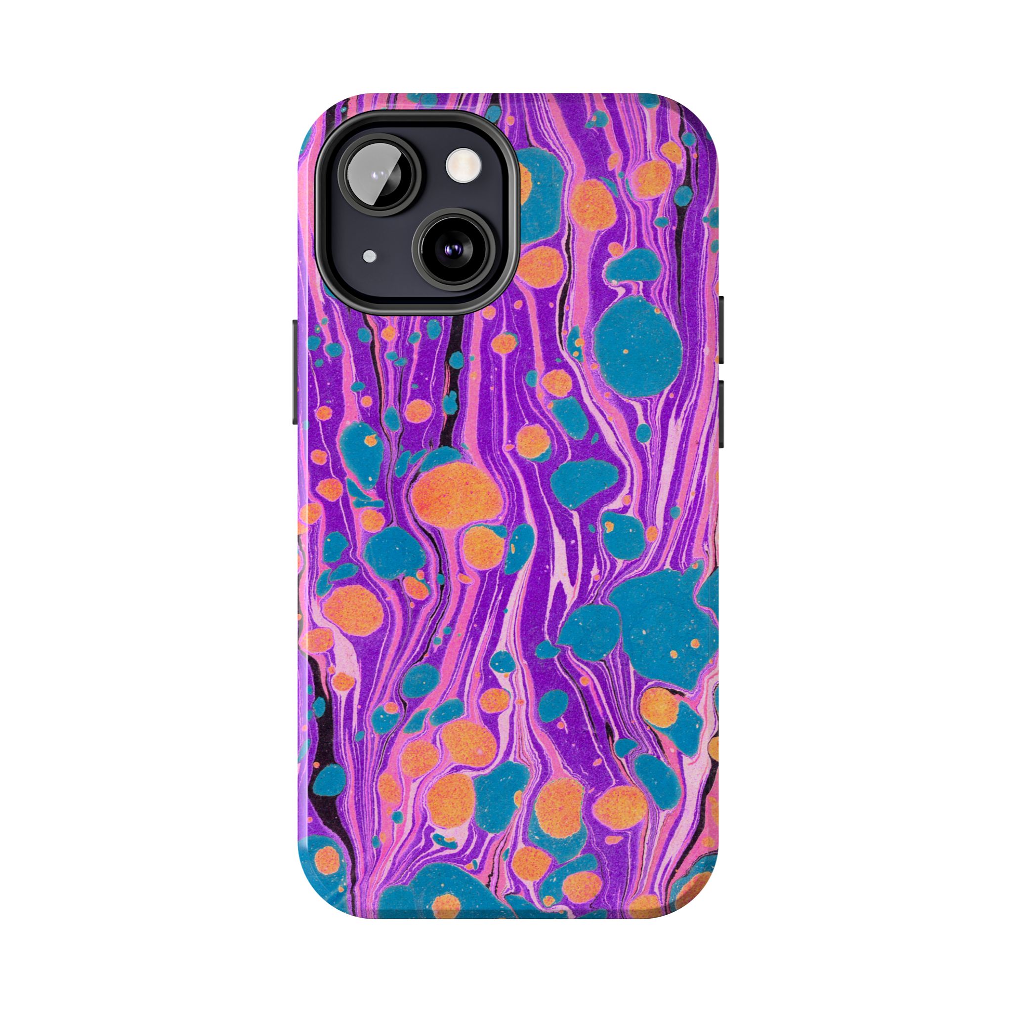 Marbled Phone Case - Purple, Orange & Blue - Image 34