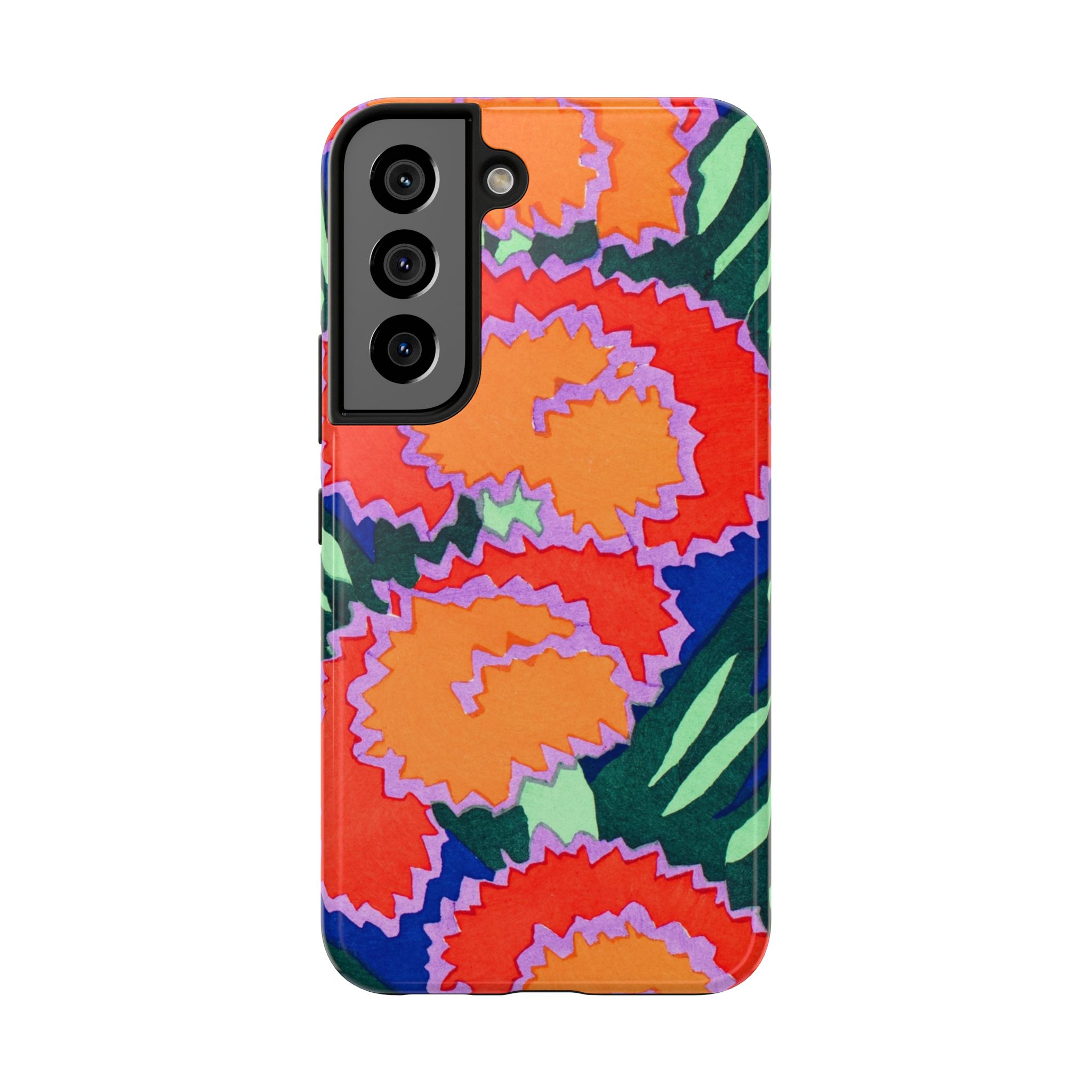 Orange & Red Floral Abstract Phone Case - Image 89