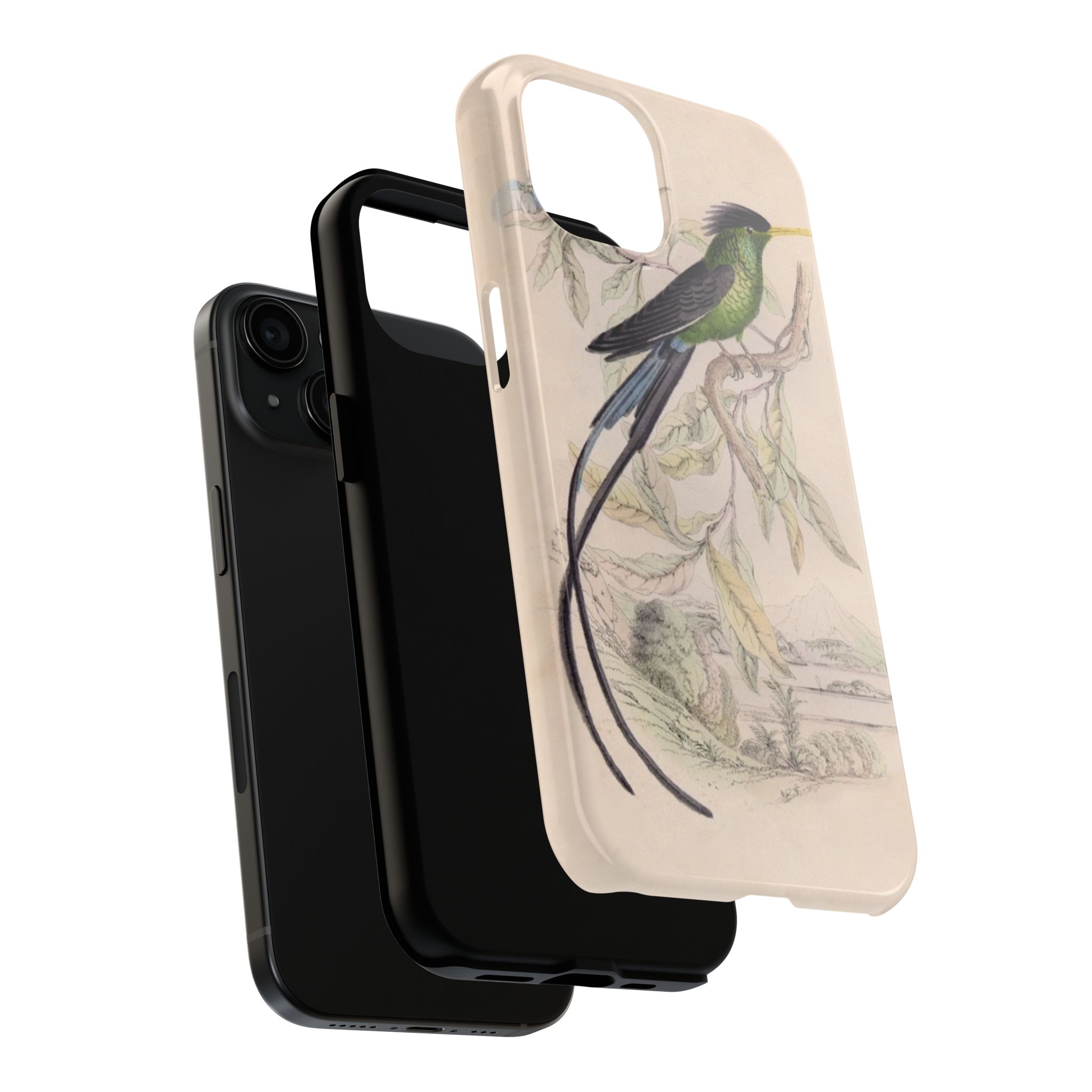 Black Capped Hummingbird Phone Case - Image 48