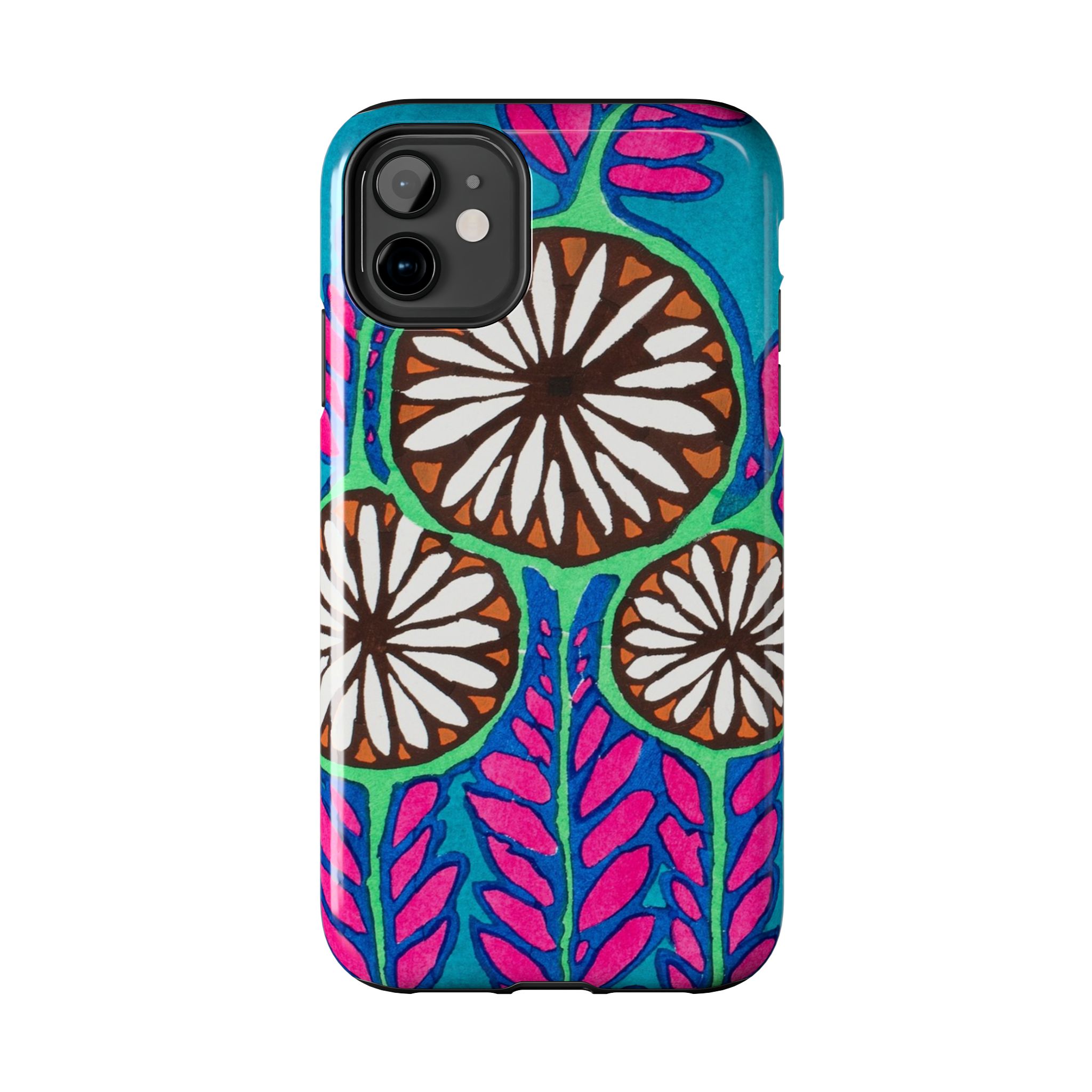 3 Abstract Flowers Phone Case - Image 2