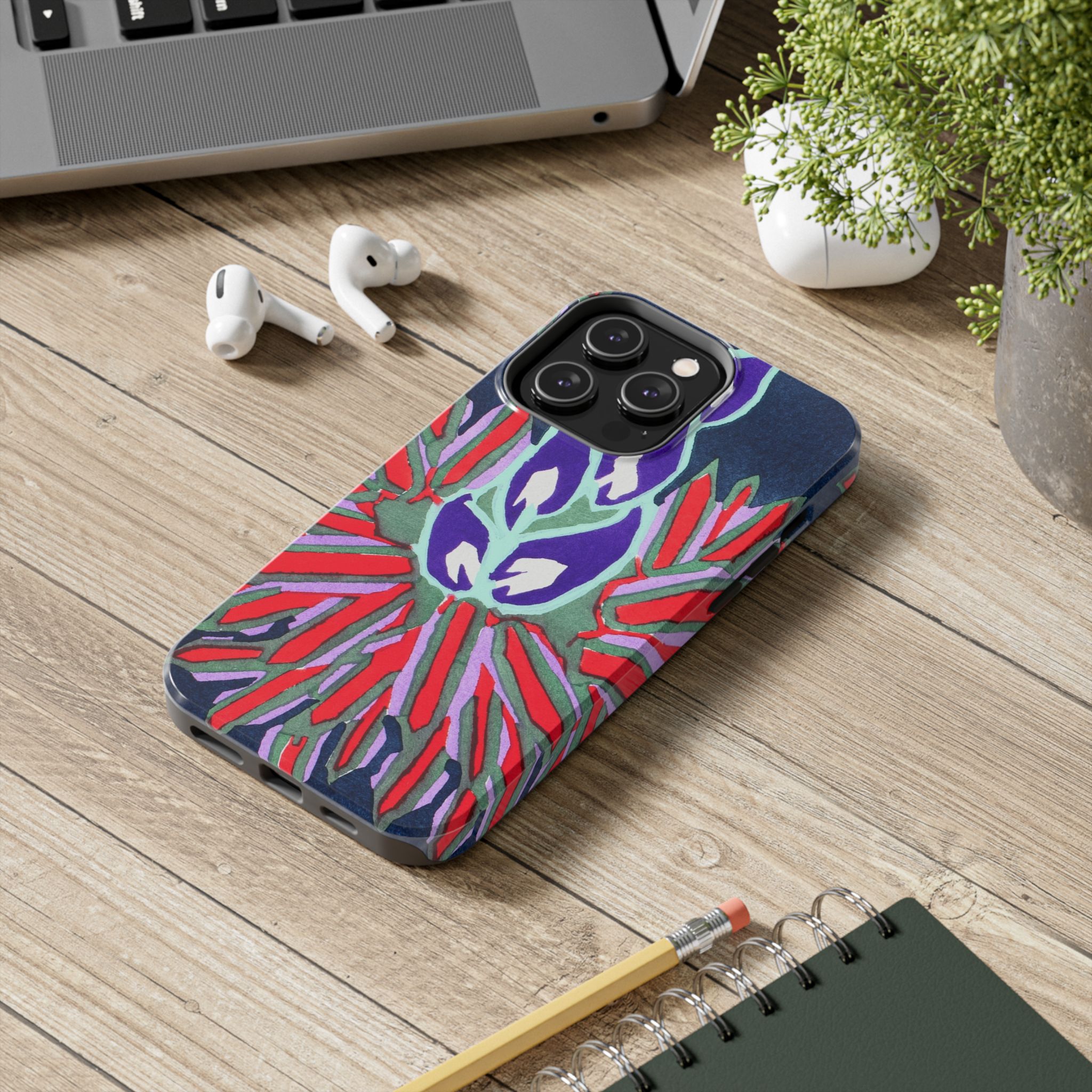Red & Pink Abstract Phone Case - Image 50