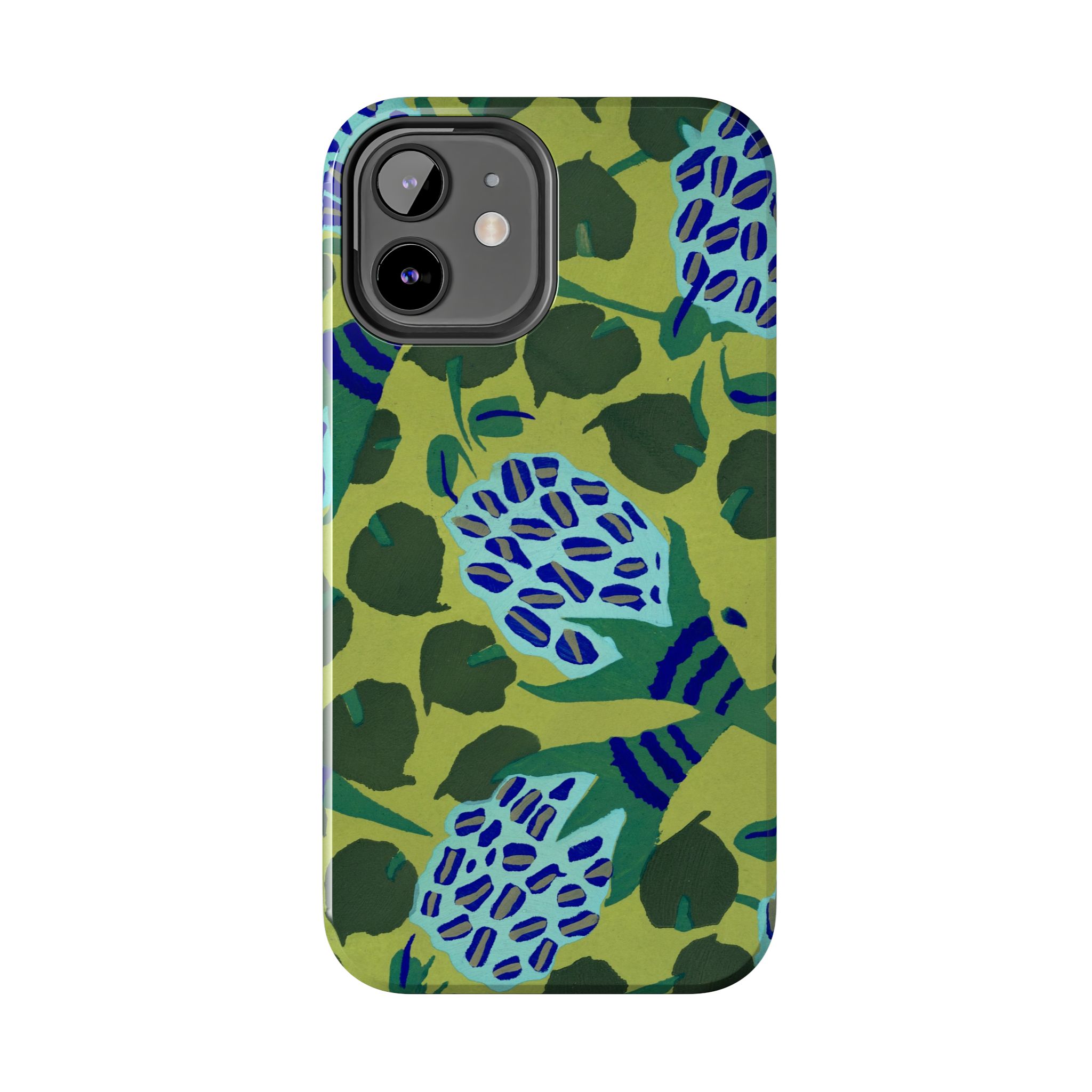 Blue & Green Floral Abstract Phone Case - Image 14