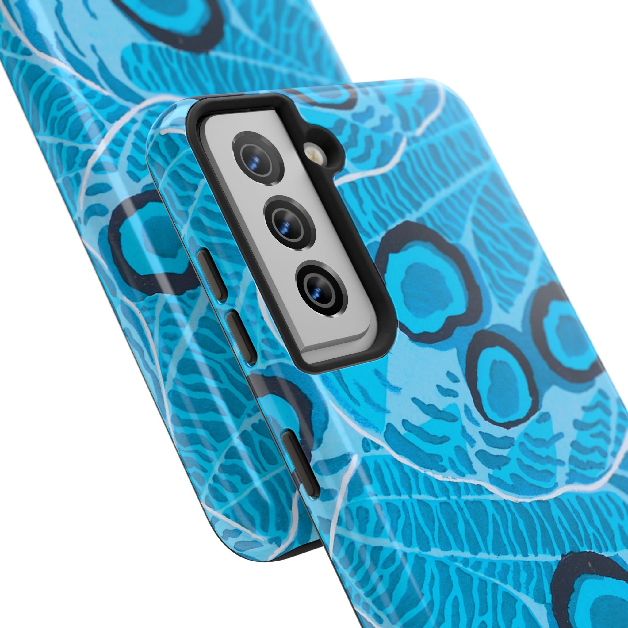 Abstract Spider Web Phone Case - Blue - Image 94