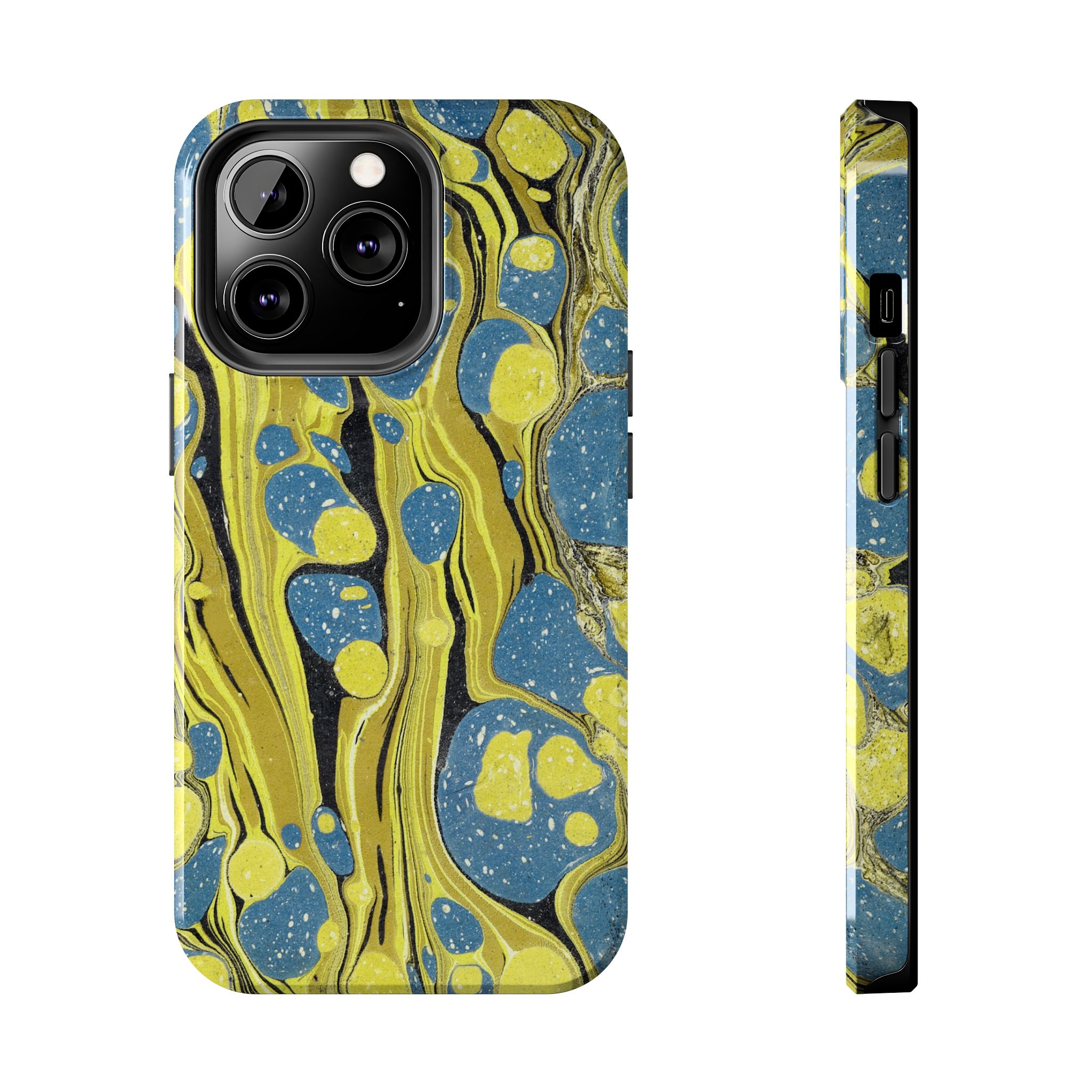 Marbled Phone Case - Citrine and Blue - Image 37