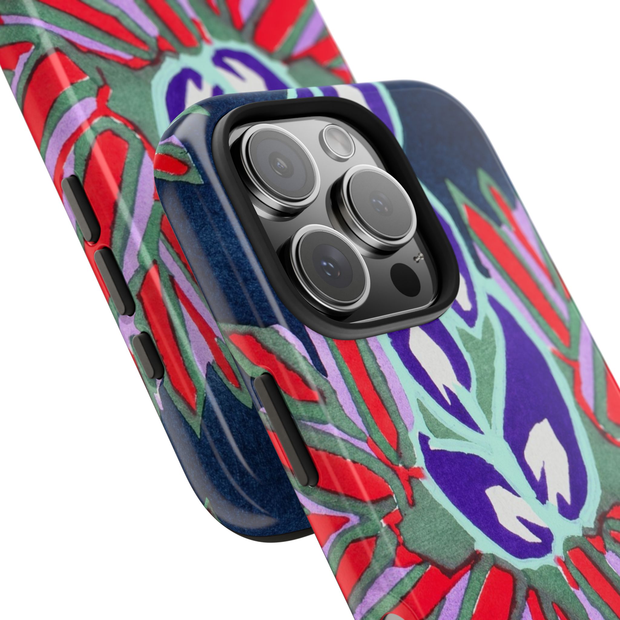 Red & Pink Abstract Phone Case - Image 70