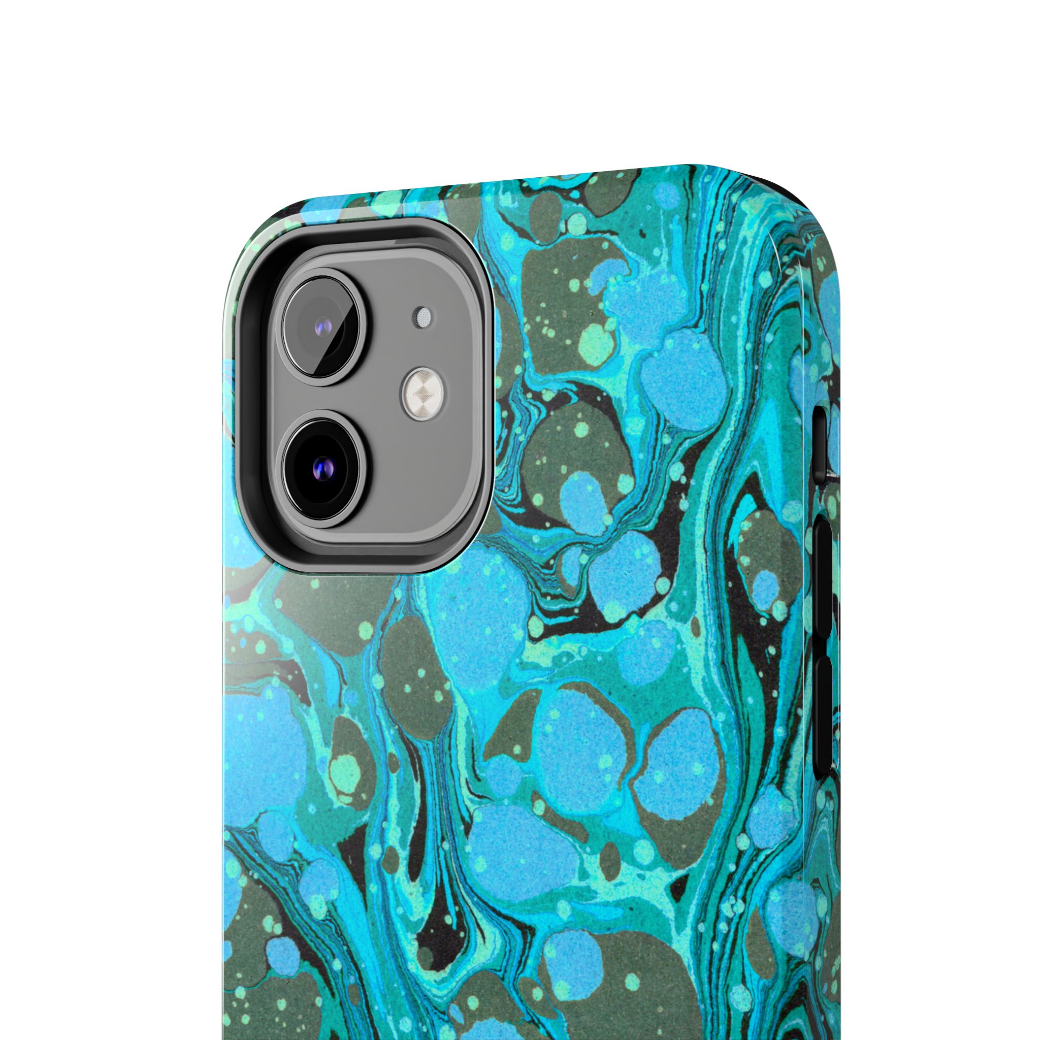 Marbled Phone Case - Aqua & Moss Green - Image 16