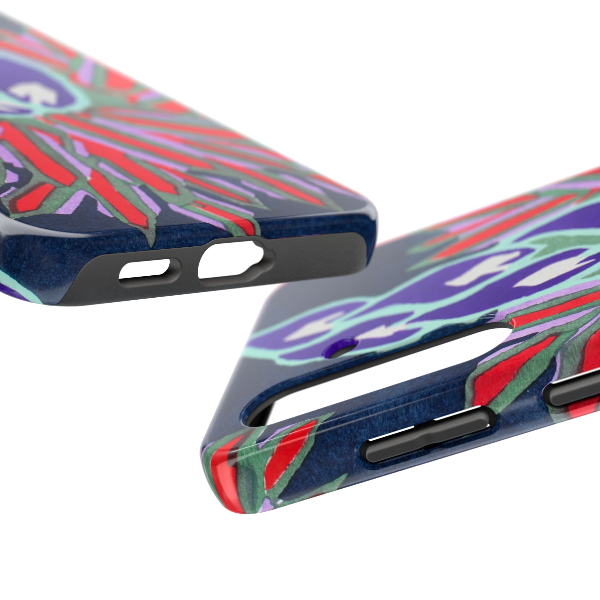 Red & Pink Abstract Phone Case - Image 83