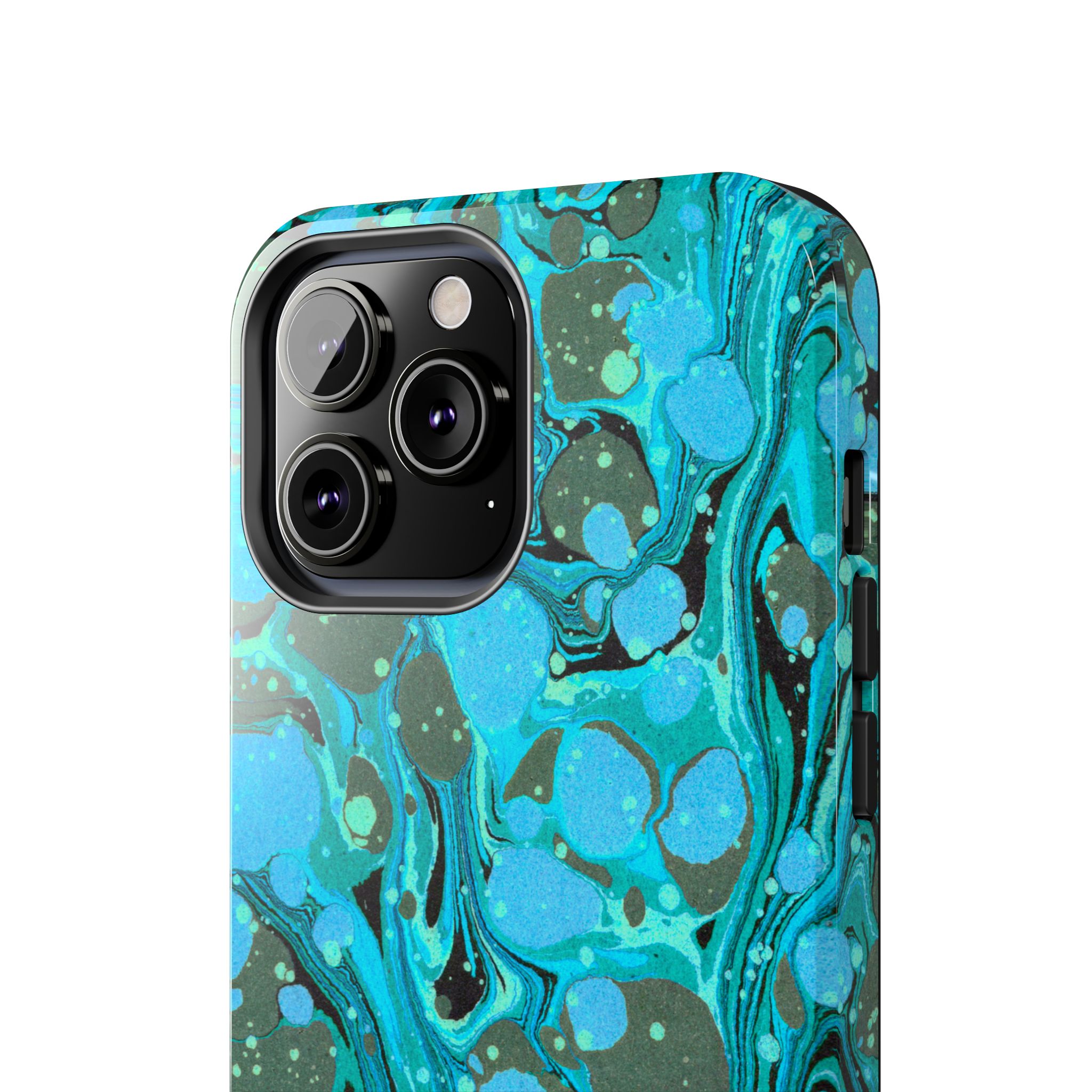 Marbled Phone Case - Aqua & Moss Green - Image 44