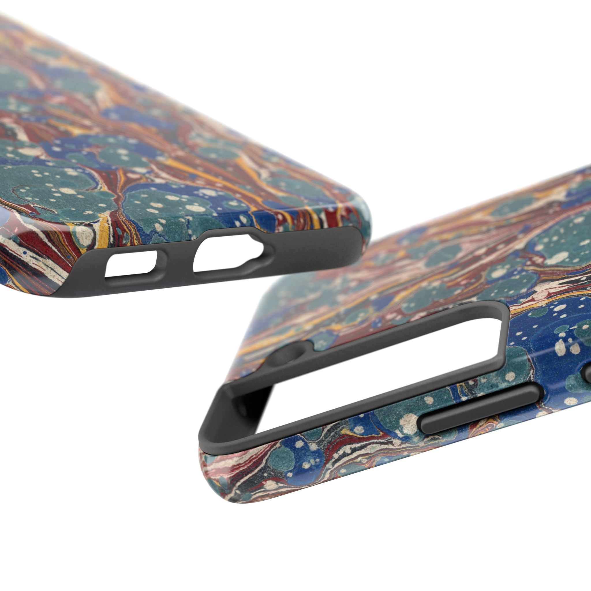 Marbled Phone Case - Dusty Blue & Rust - Image 91