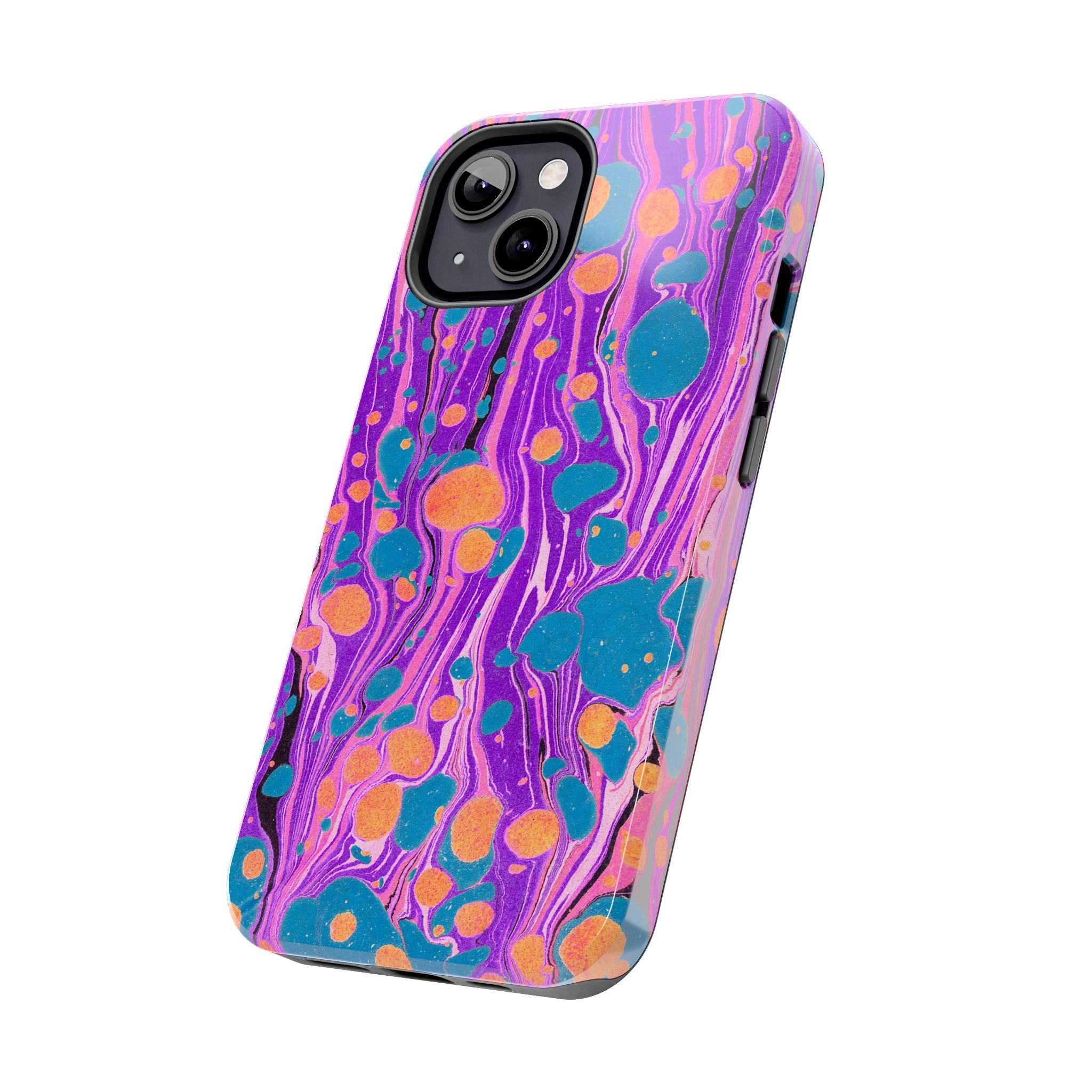 Marbled Phone Case - Purple, Orange & Blue - Image 31