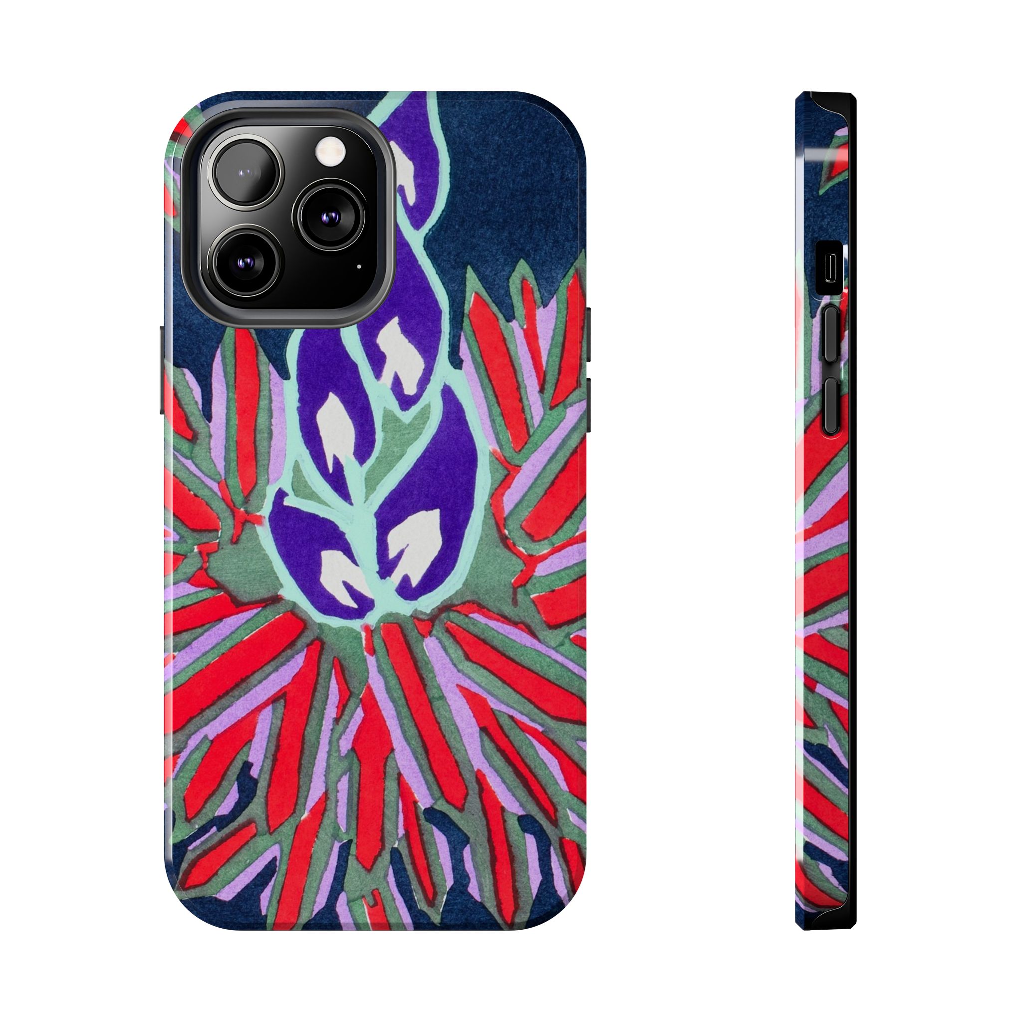 Red & Pink Abstract Phone Case - Image 41