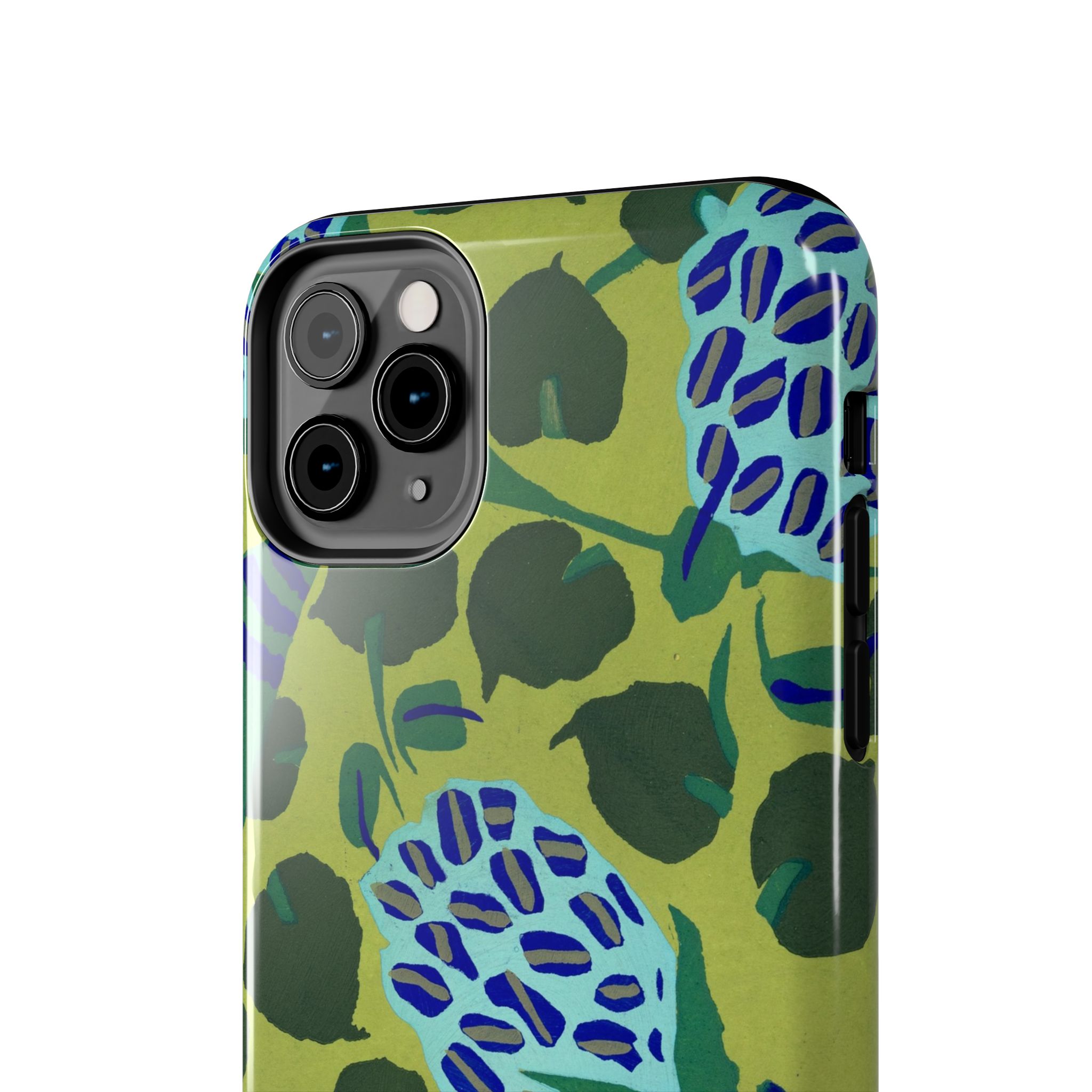 Blue & Green Floral Abstract Phone Case - Image 12