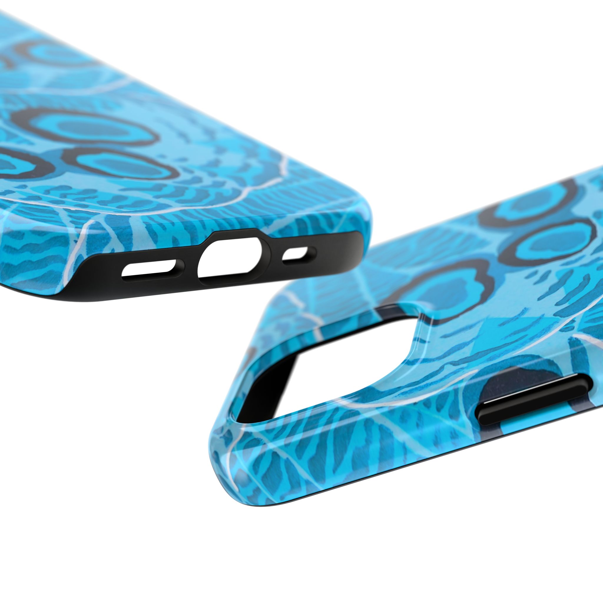 Abstract Spider Web Phone Case - Blue - Image 55