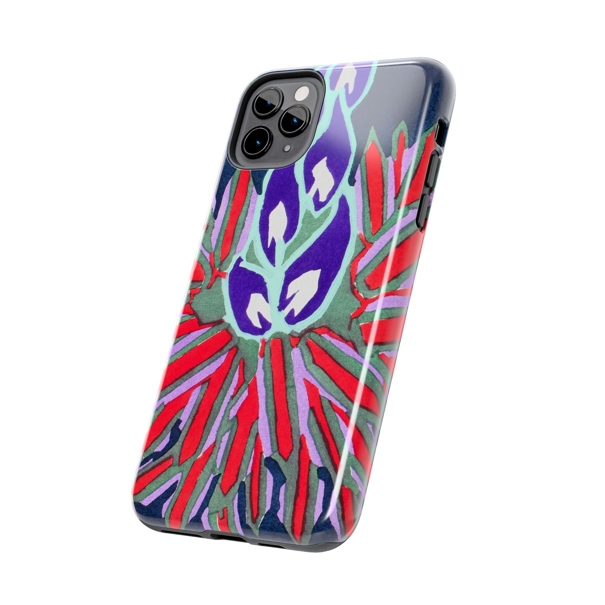 Red & Pink Abstract Phone Case - Image 11