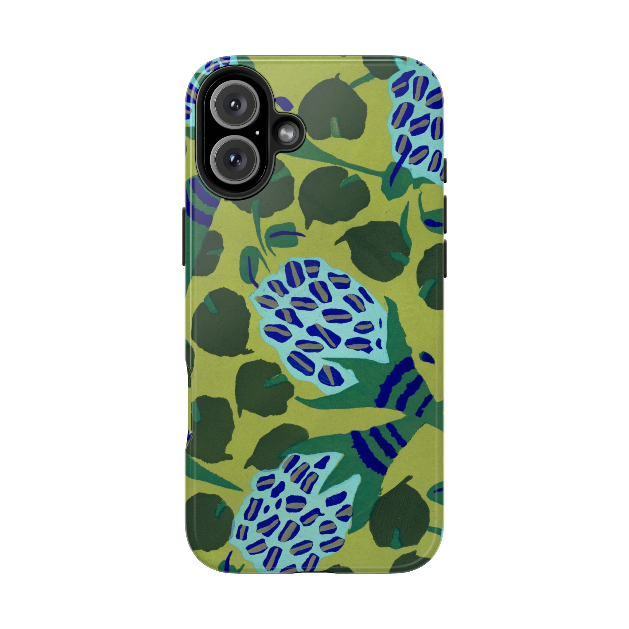 Blue & Green Floral Abstract Phone Case - Image 78