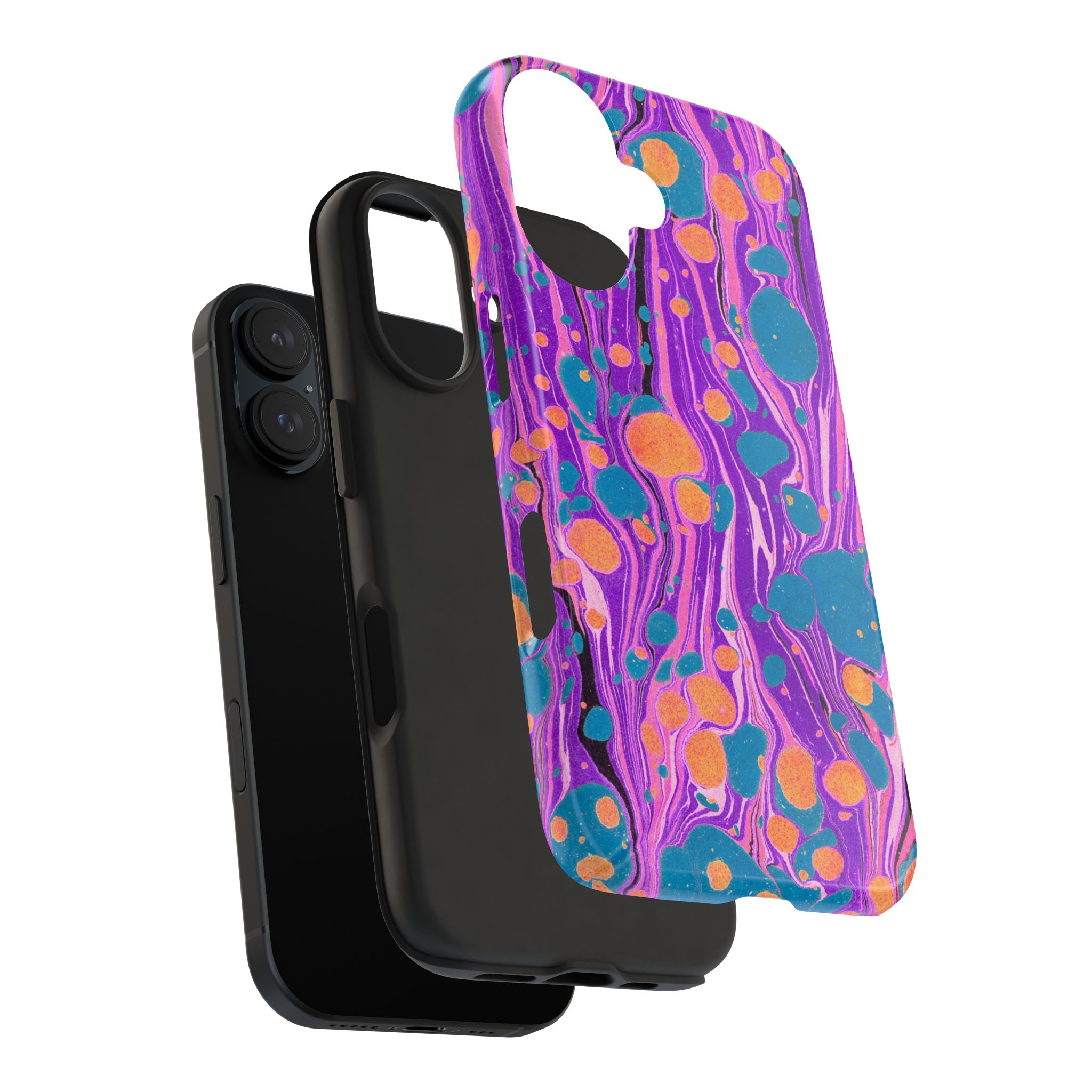 Marbled Phone Case - Purple, Orange & Blue - Image 77