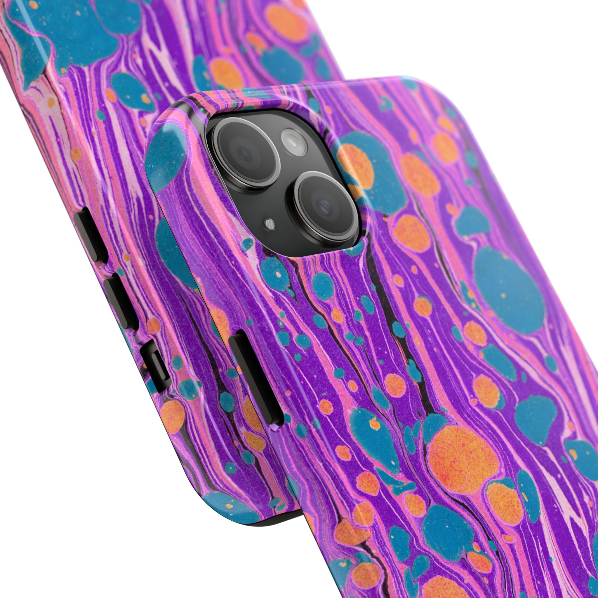 Marbled Phone Case - Purple, Orange & Blue - Image 62