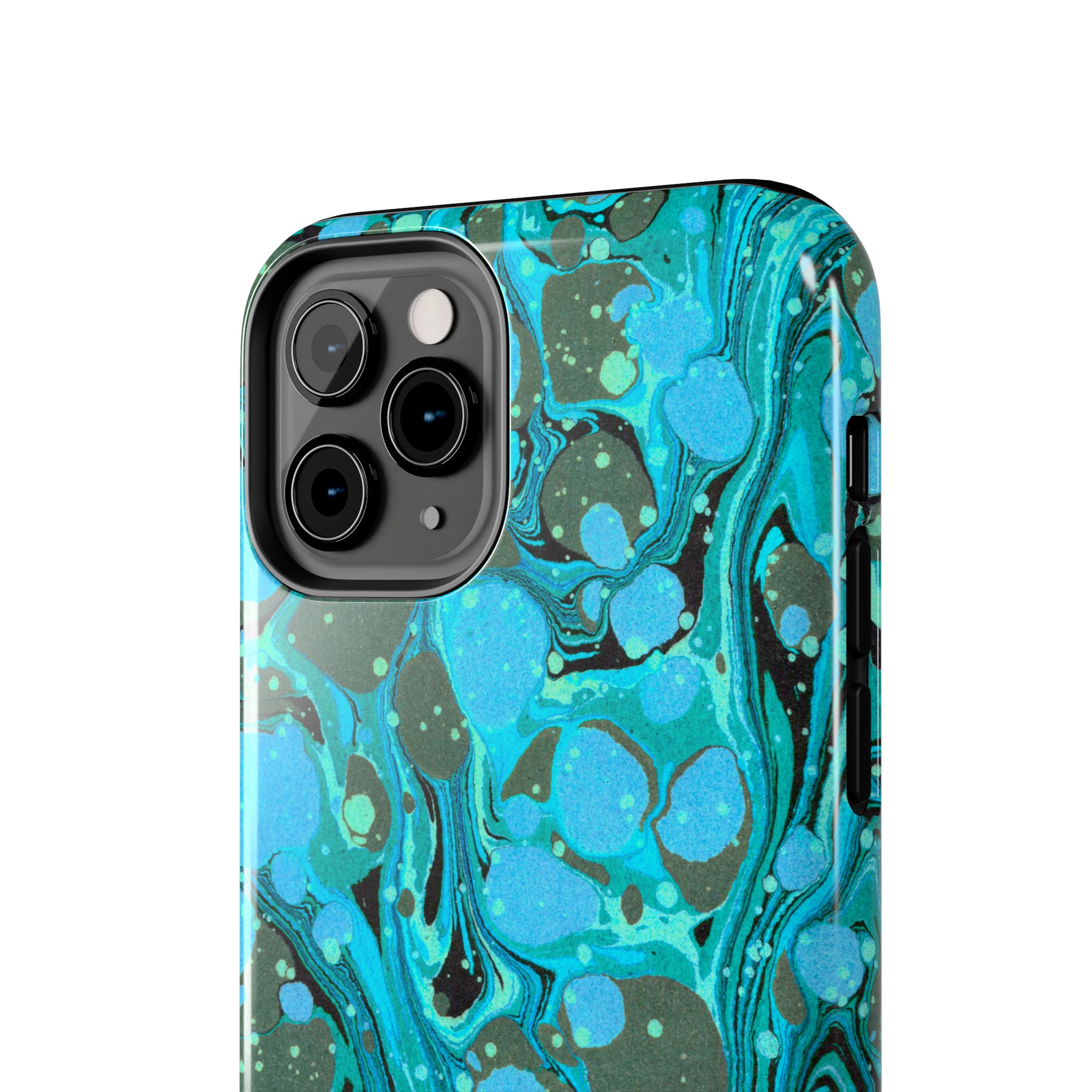 Marbled Phone Case - Aqua & Moss Green - Image 8