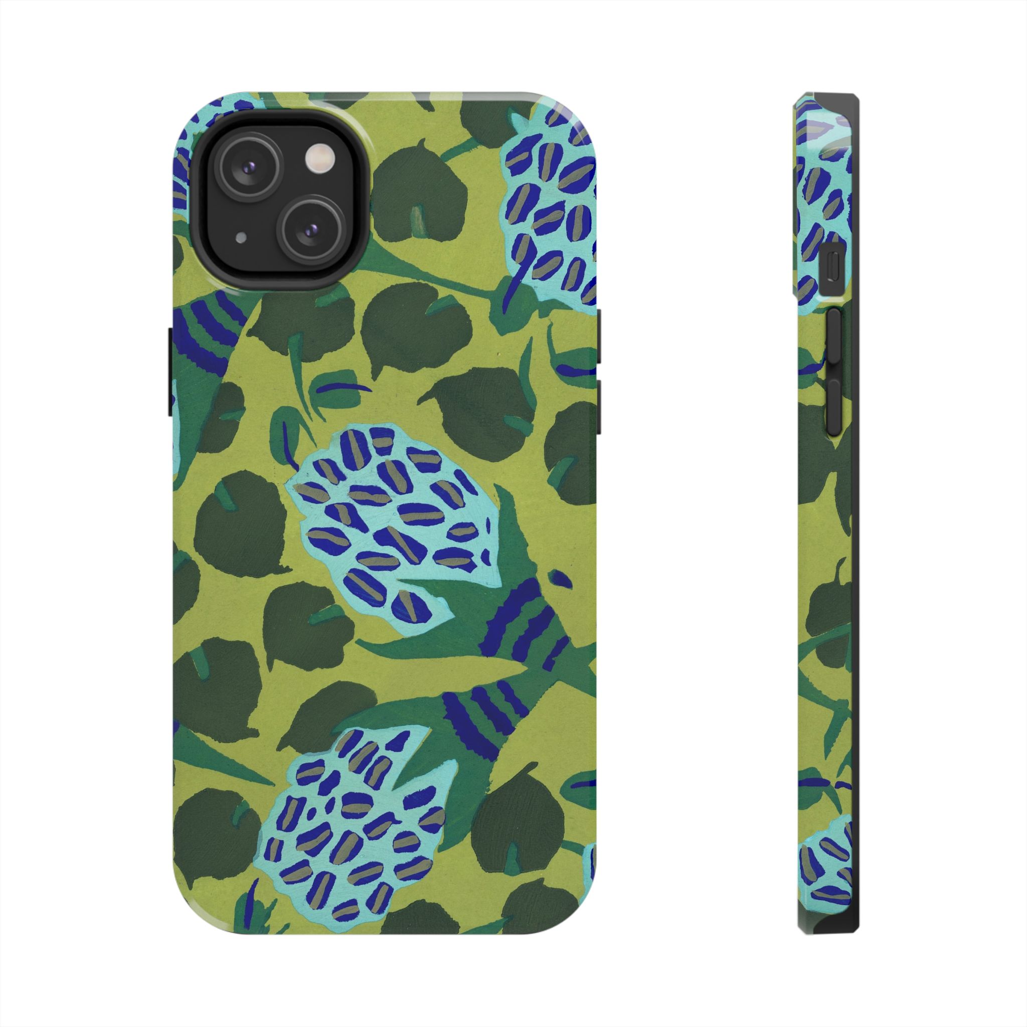 Blue & Green Floral Abstract Phone Case - Image 51