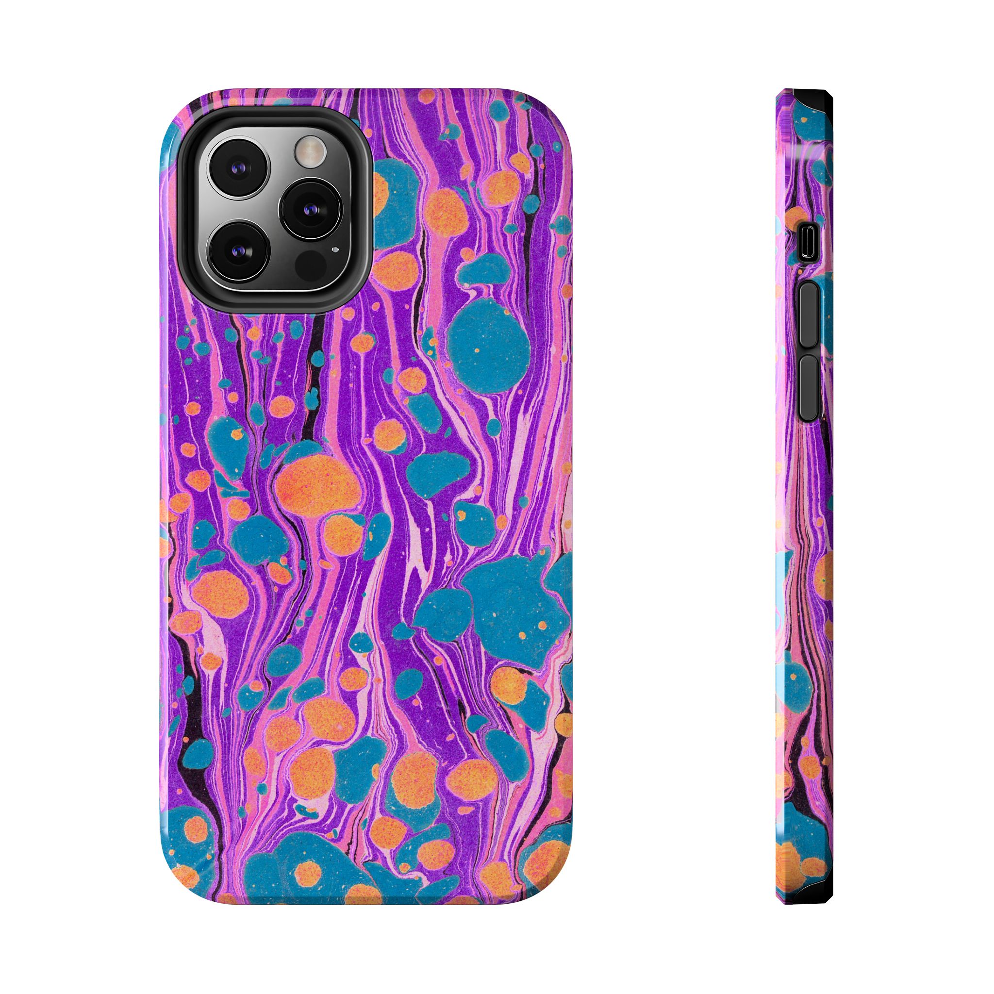 Marbled Phone Case - Purple, Orange & Blue - Image 21