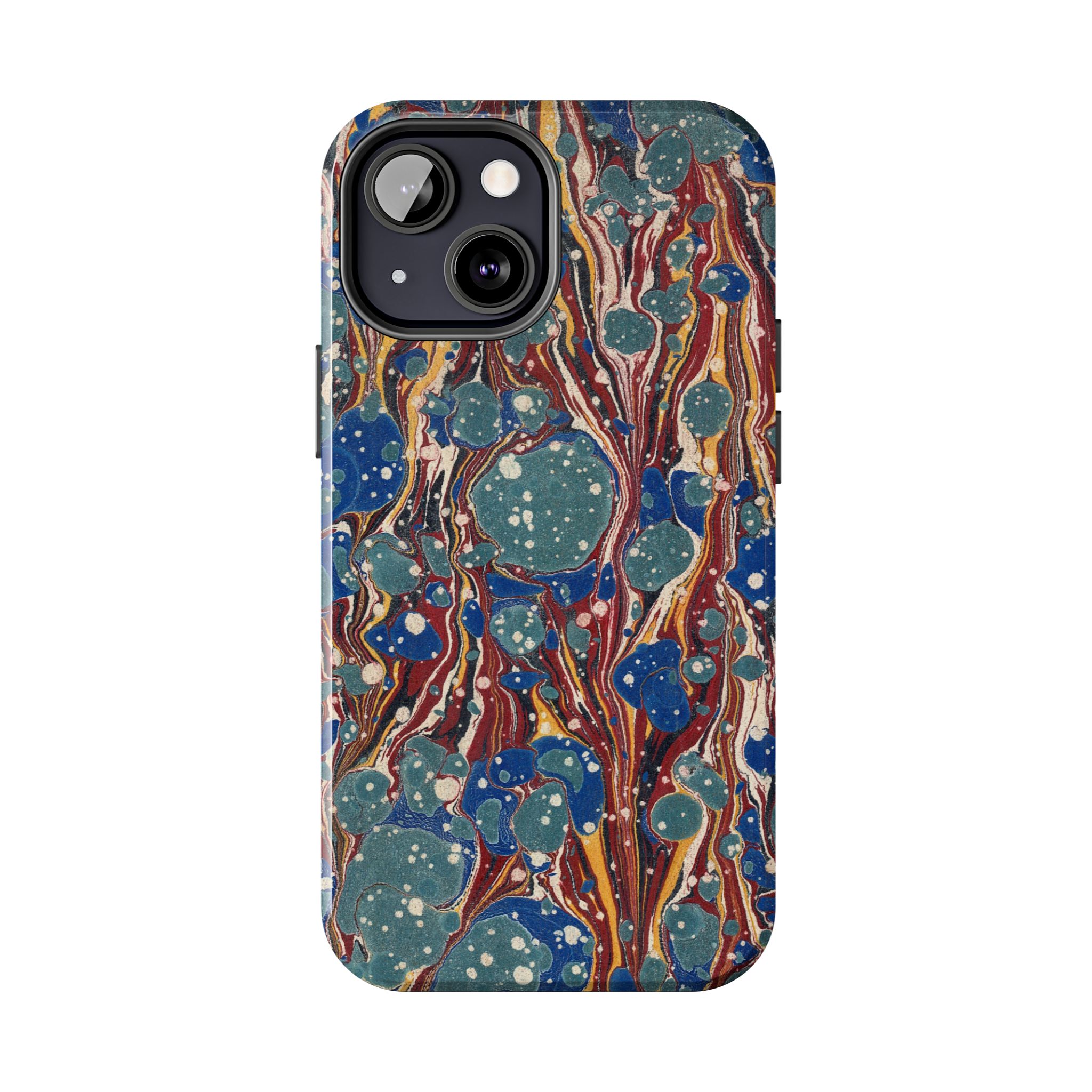 Marbled Phone Case - Dusty Blue & Rust - Image 34