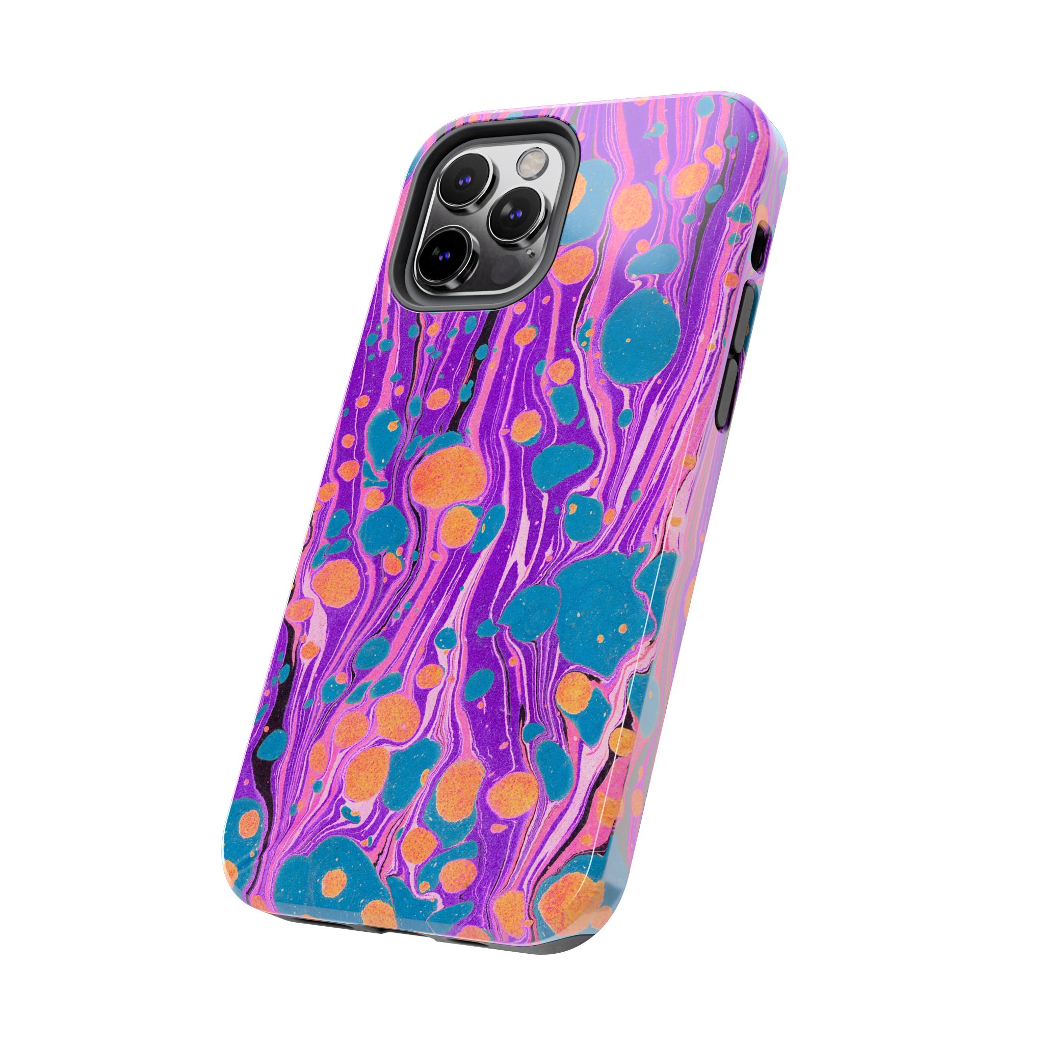 Marbled Phone Case - Purple, Orange & Blue - Image 23
