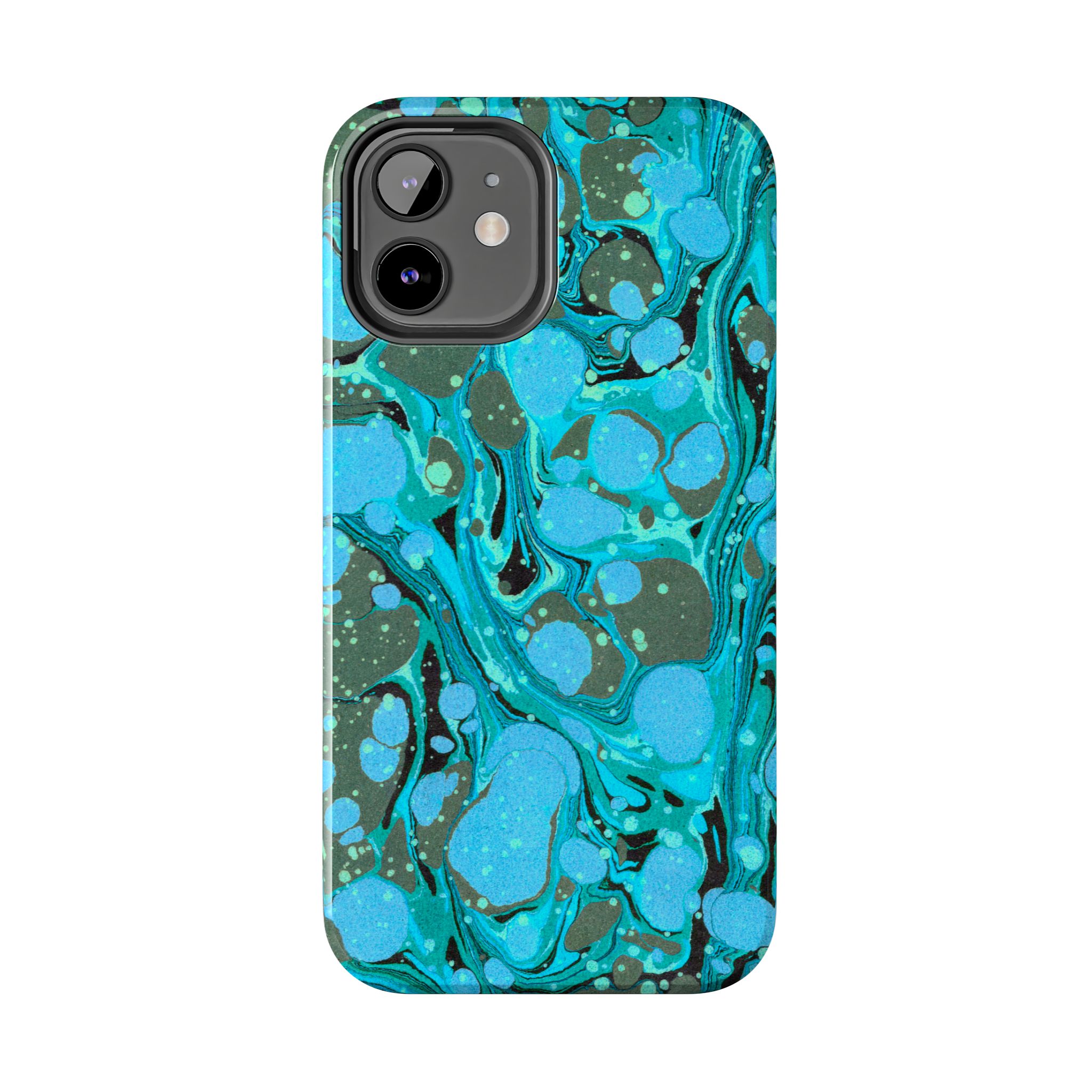 Marbled Phone Case - Aqua & Moss Green - Image 14