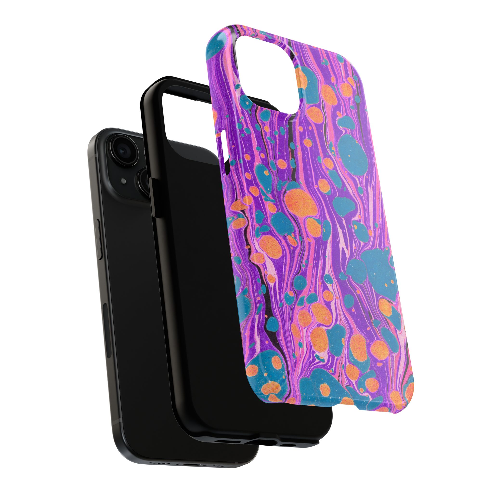 Marbled Phone Case - Purple, Orange & Blue - Image 56