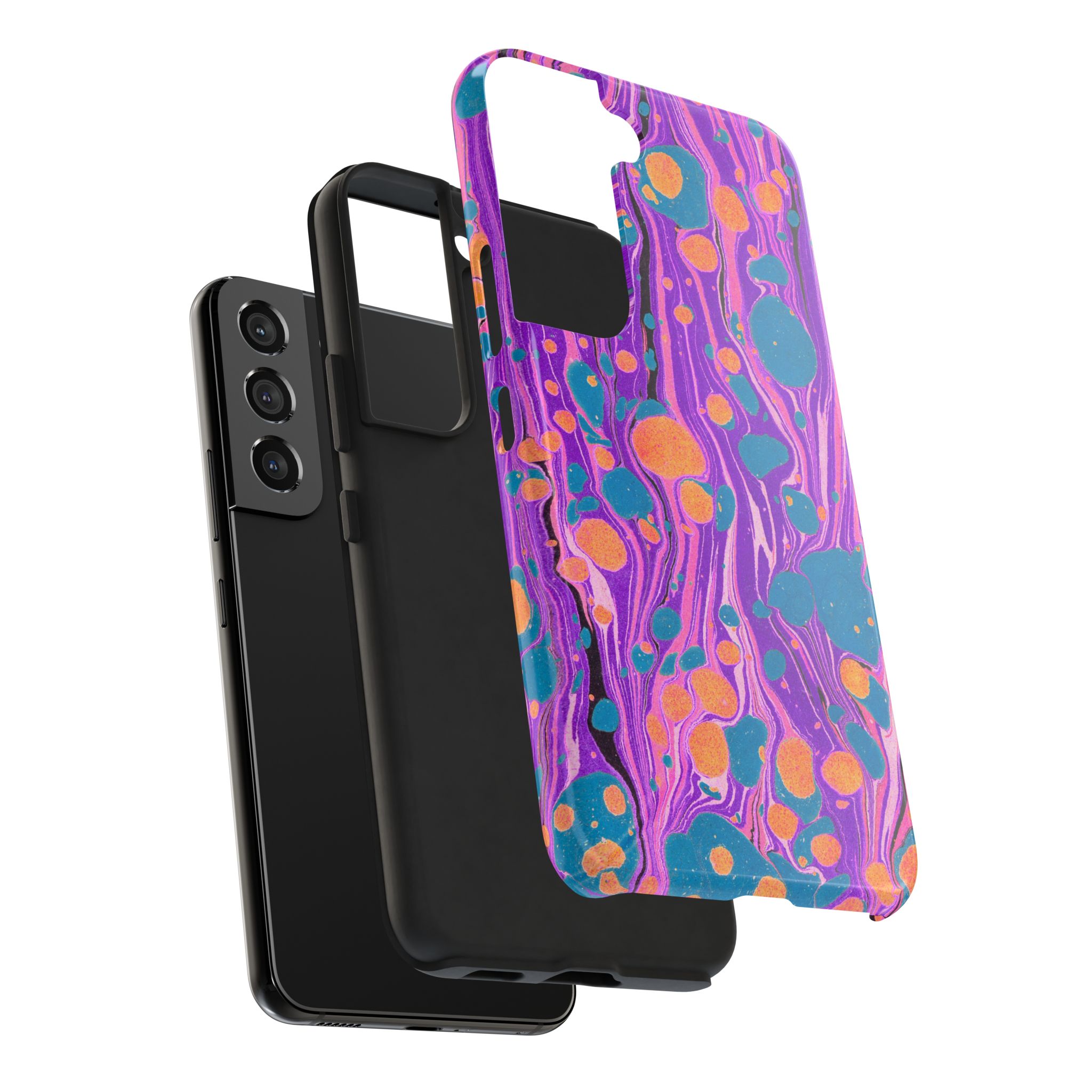 Marbled Phone Case - Purple, Orange & Blue - Image 92
