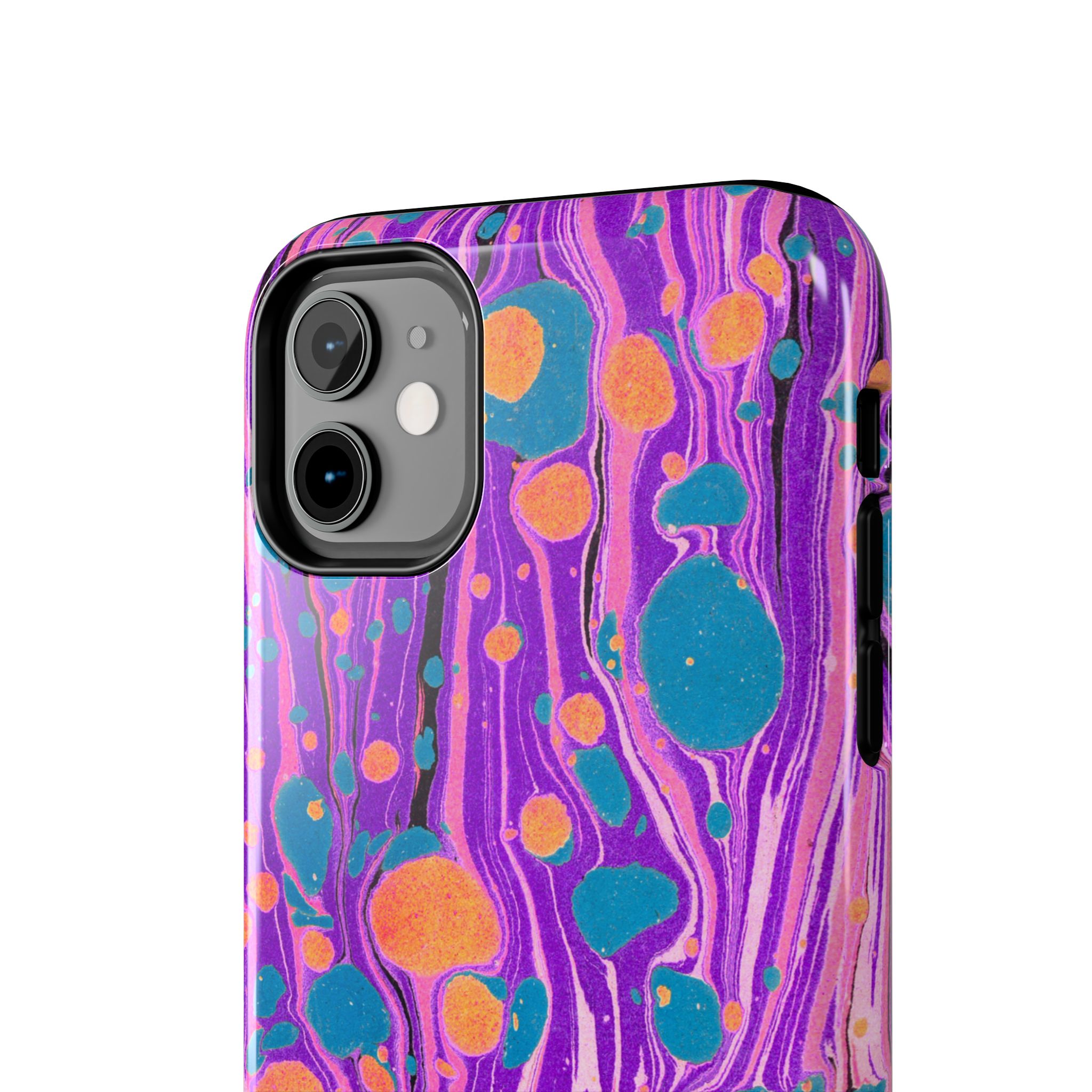 Marbled Phone Case - Purple, Orange & Blue - Image 4
