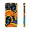 Orange, Black & Blue Abstract Phone Case