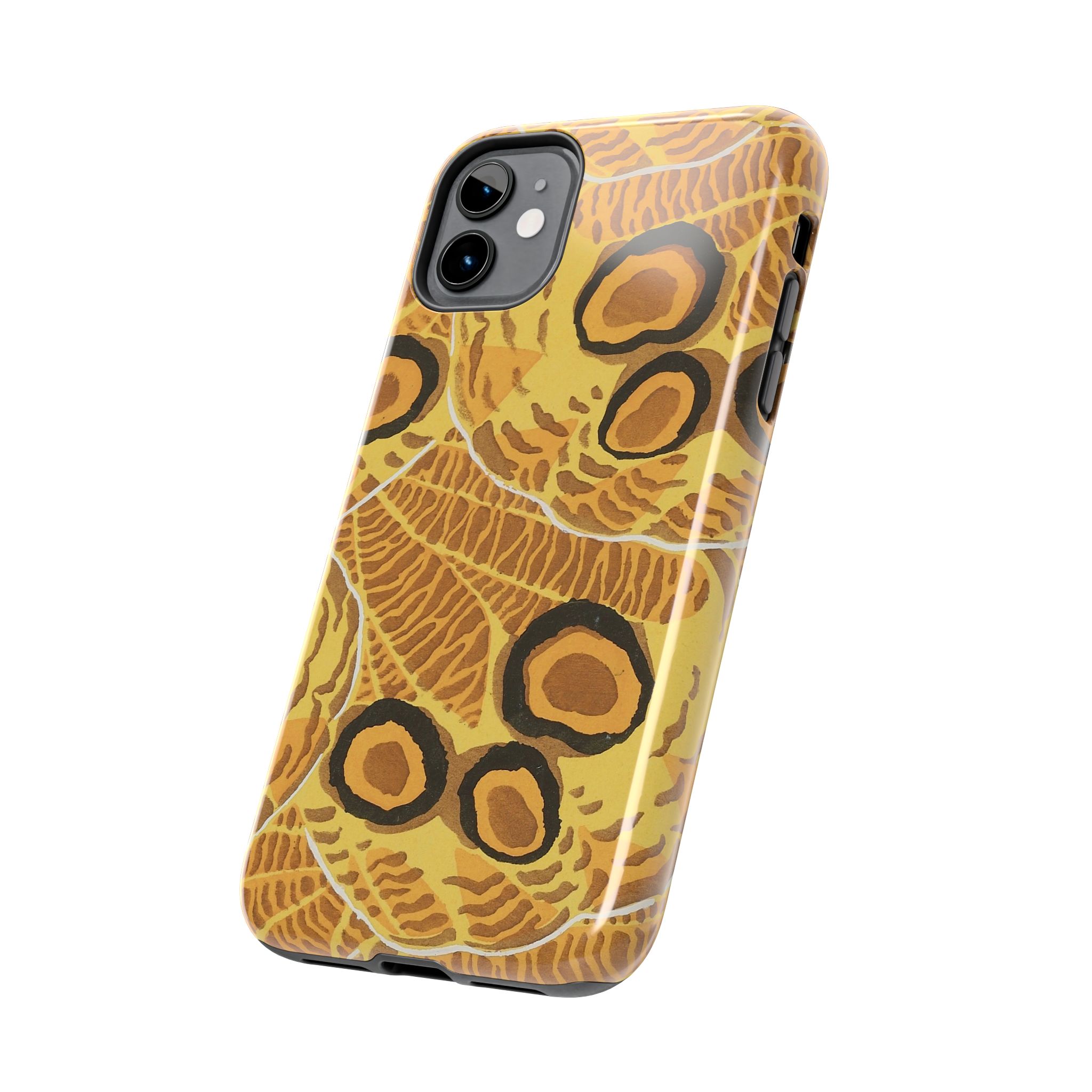 Abstract Spider Web Phone Case - Brown - Image 3