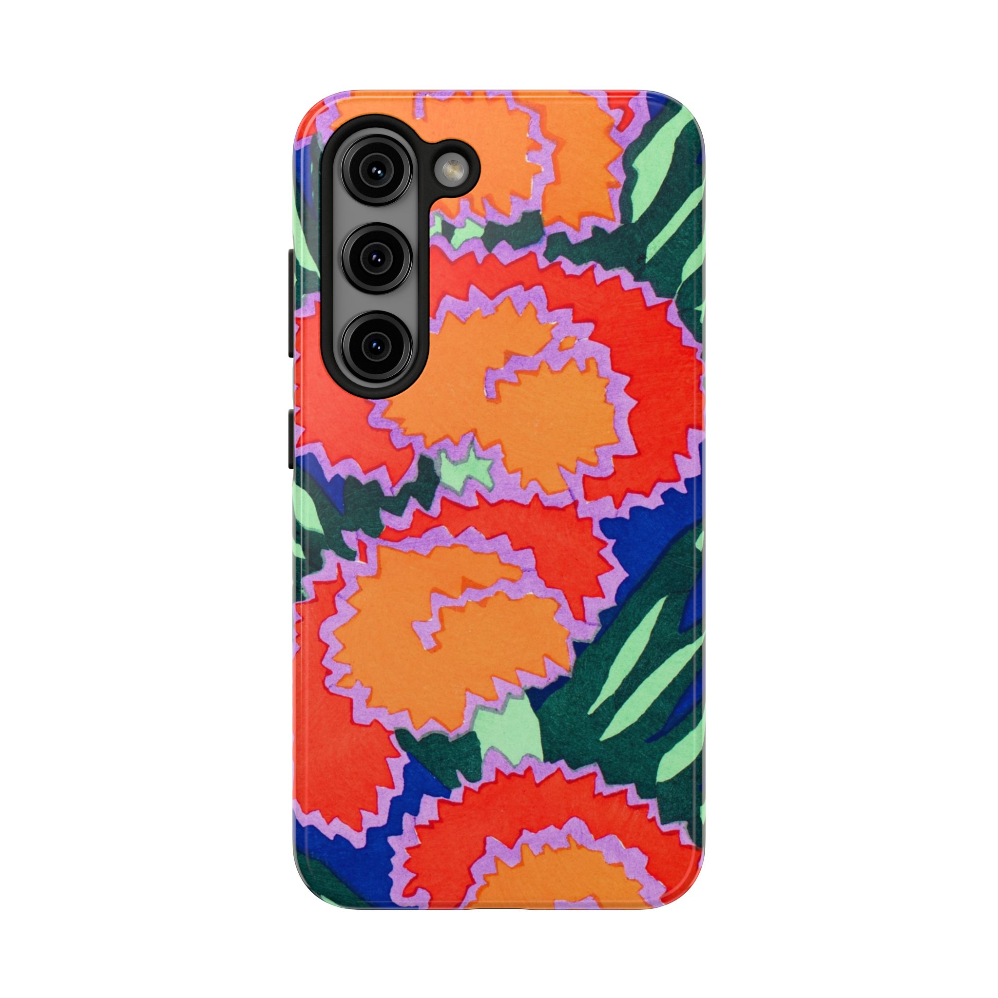 Orange & Red Floral Abstract Phone Case - Image 85