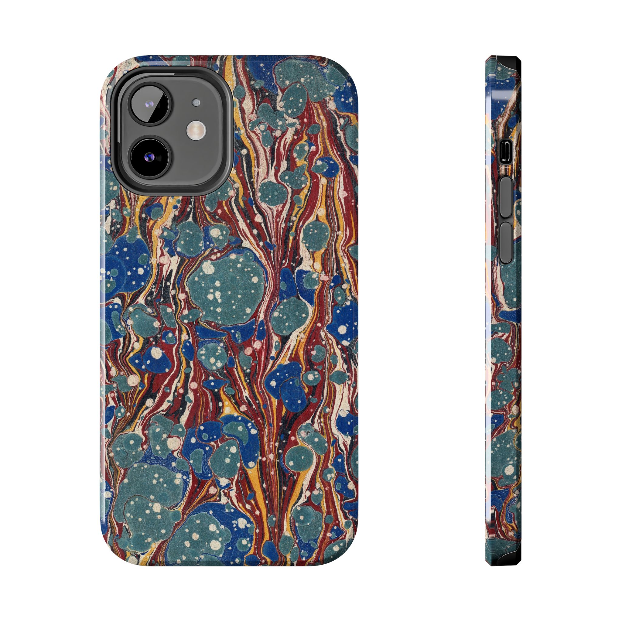 Marbled Phone Case - Dusty Blue & Rust - Image 13