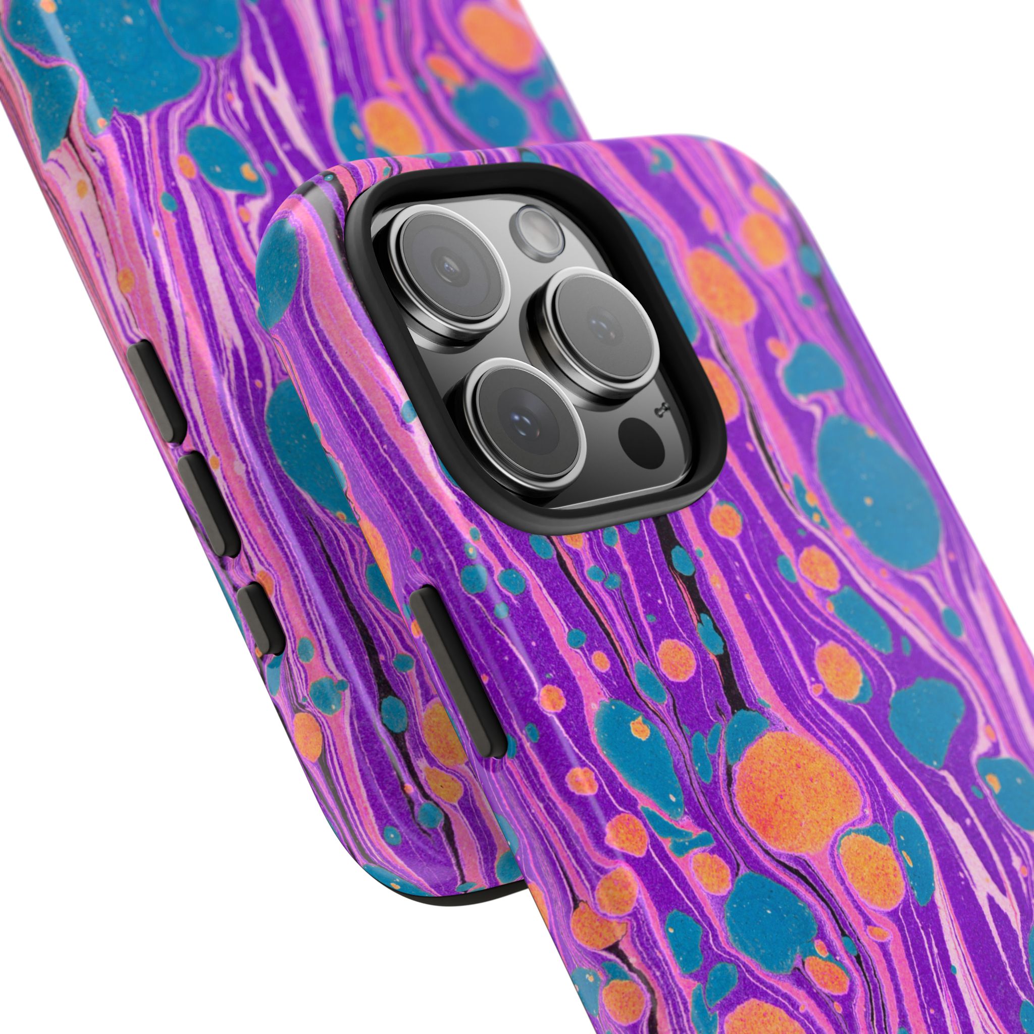 Marbled Phone Case - Purple, Orange & Blue - Image 73