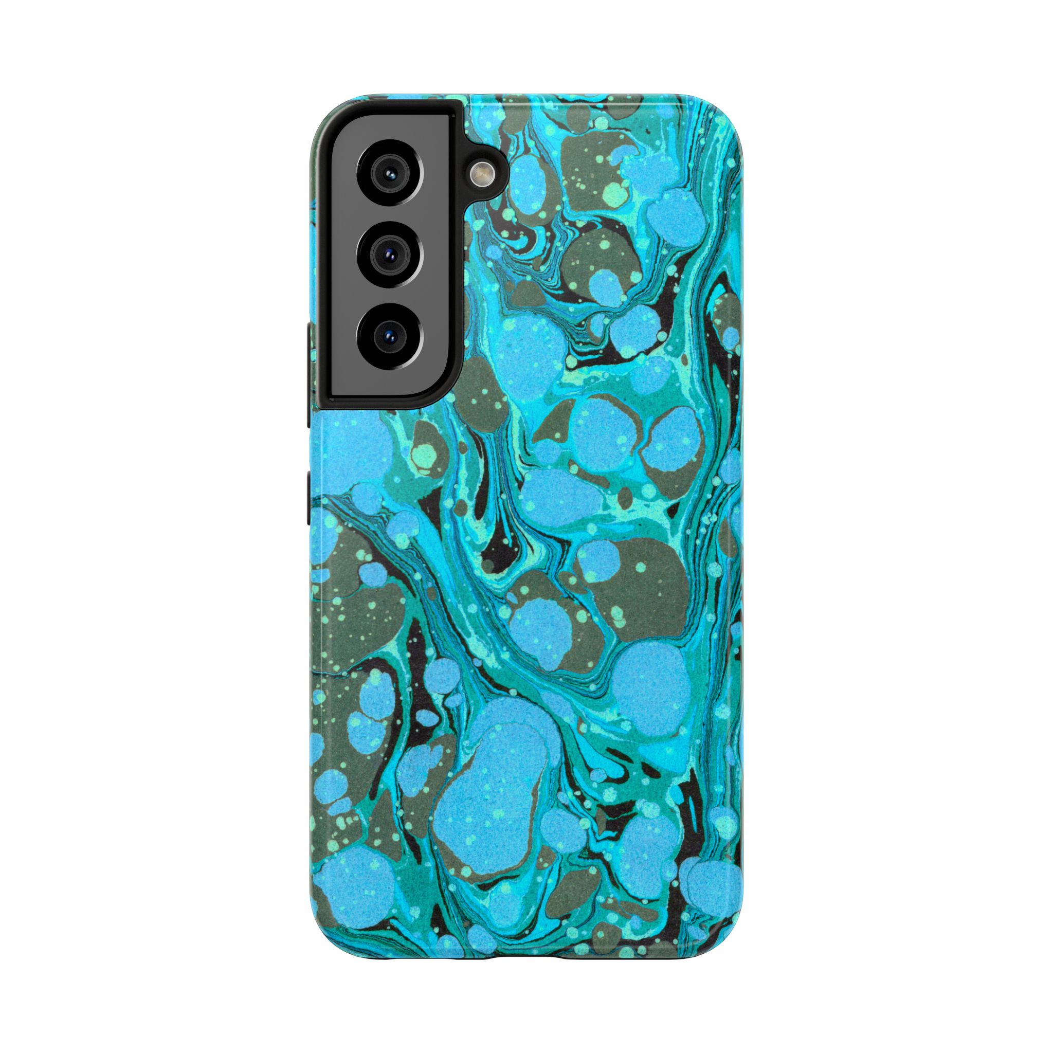 Marbled Phone Case - Aqua & Moss Green - Image 89