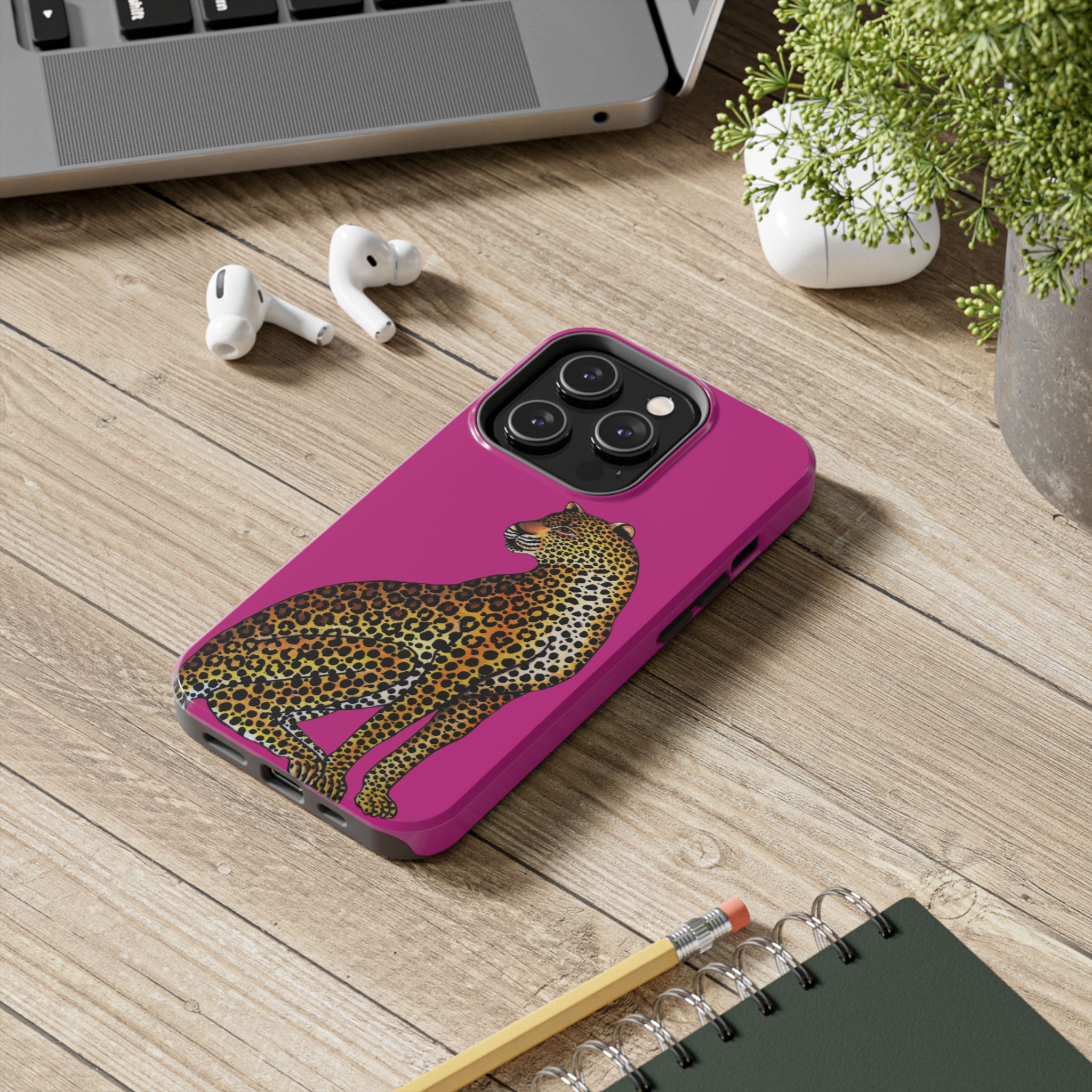 Leopard Phone Case - Fuchsia - Image 48