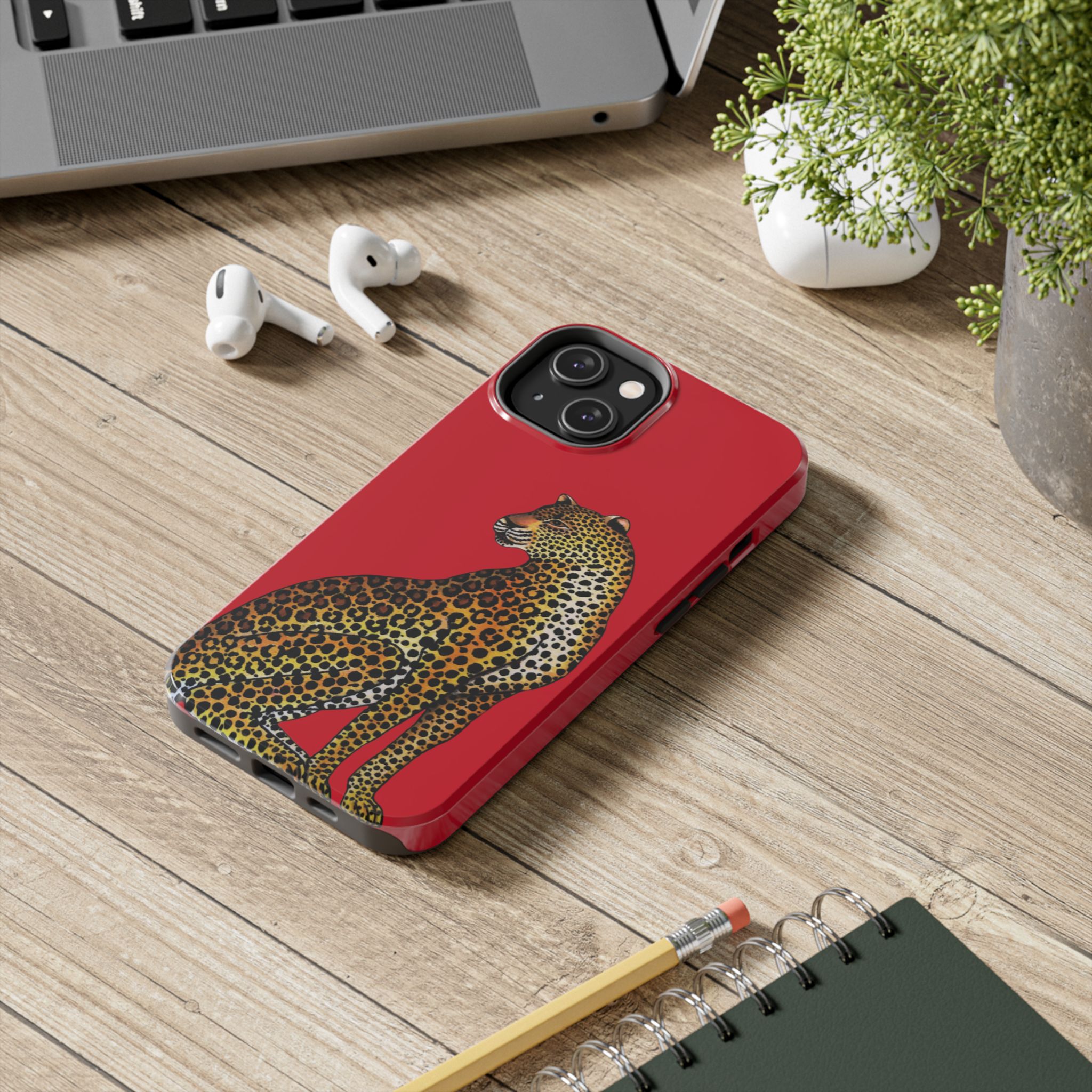Leopard Phone Case - Red - Image 46
