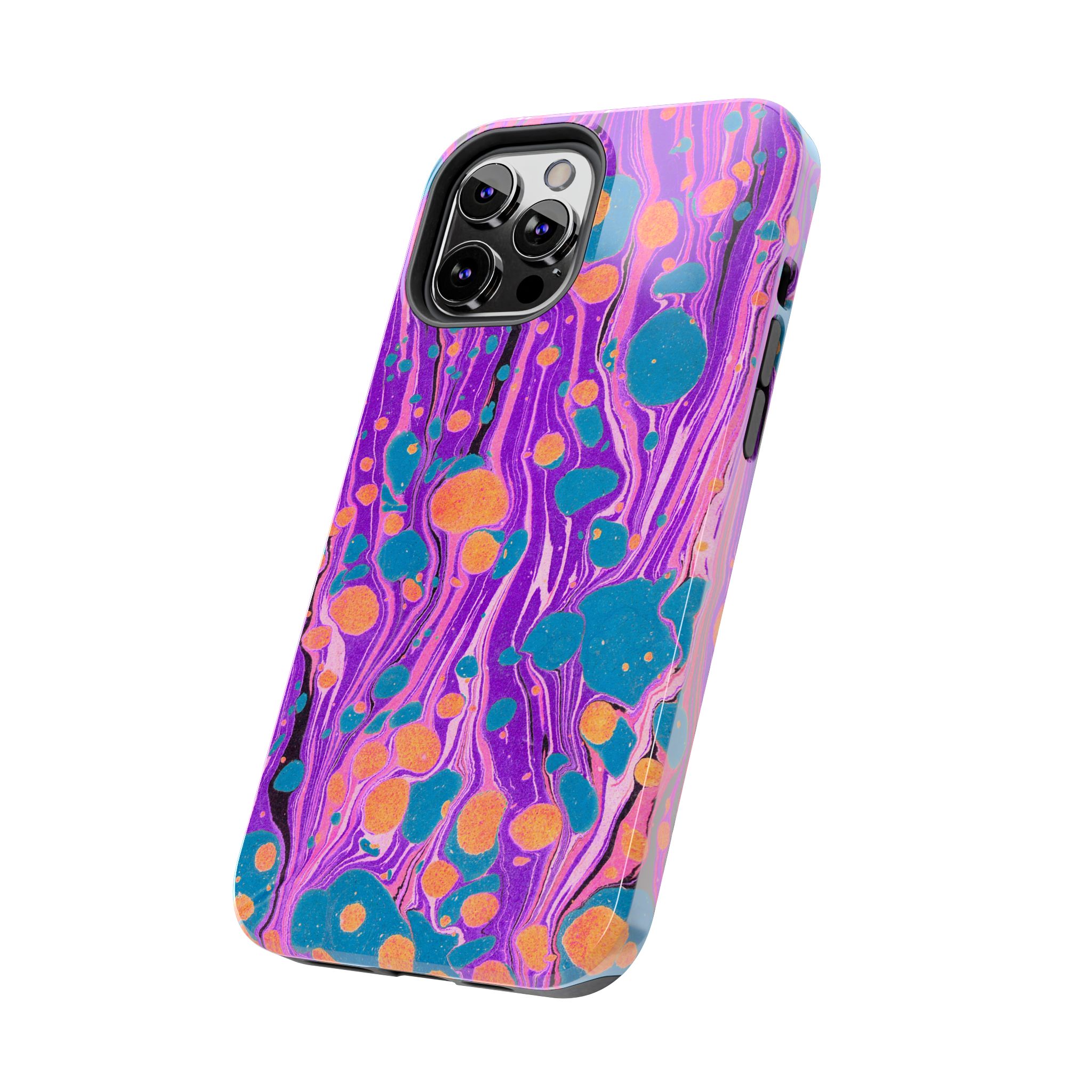 Marbled Phone Case - Purple, Orange & Blue - Image 27