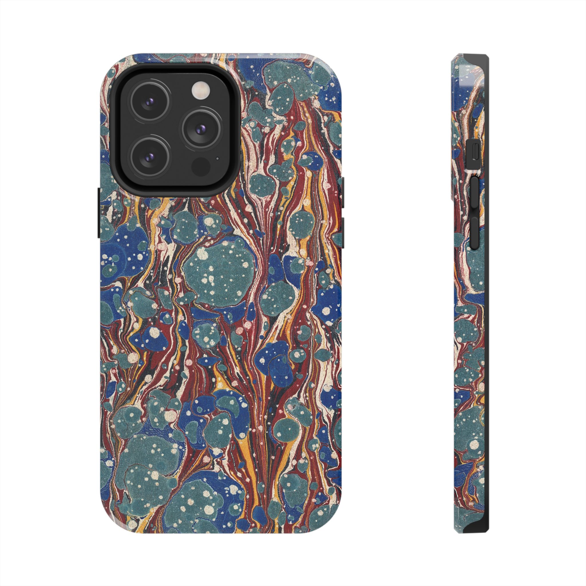 Marbled Phone Case - Dusty Blue & Rust - Image 49