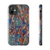 Marbled Phone Case - Dusty Blue & Rust