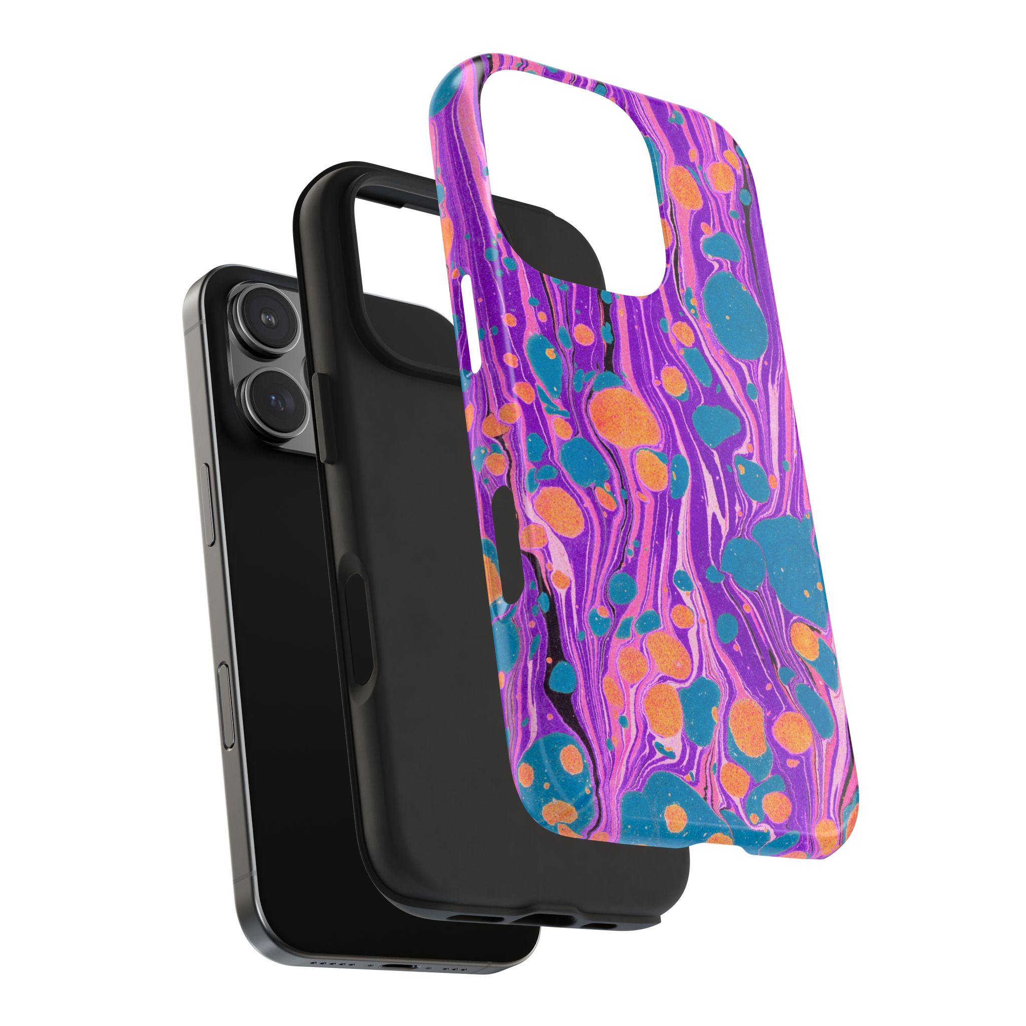 Marbled Phone Case - Purple, Orange & Blue - Image 71