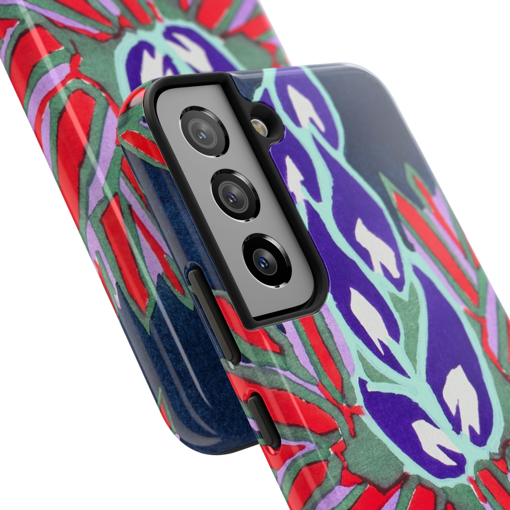 Red & Pink Abstract Phone Case - Image 90